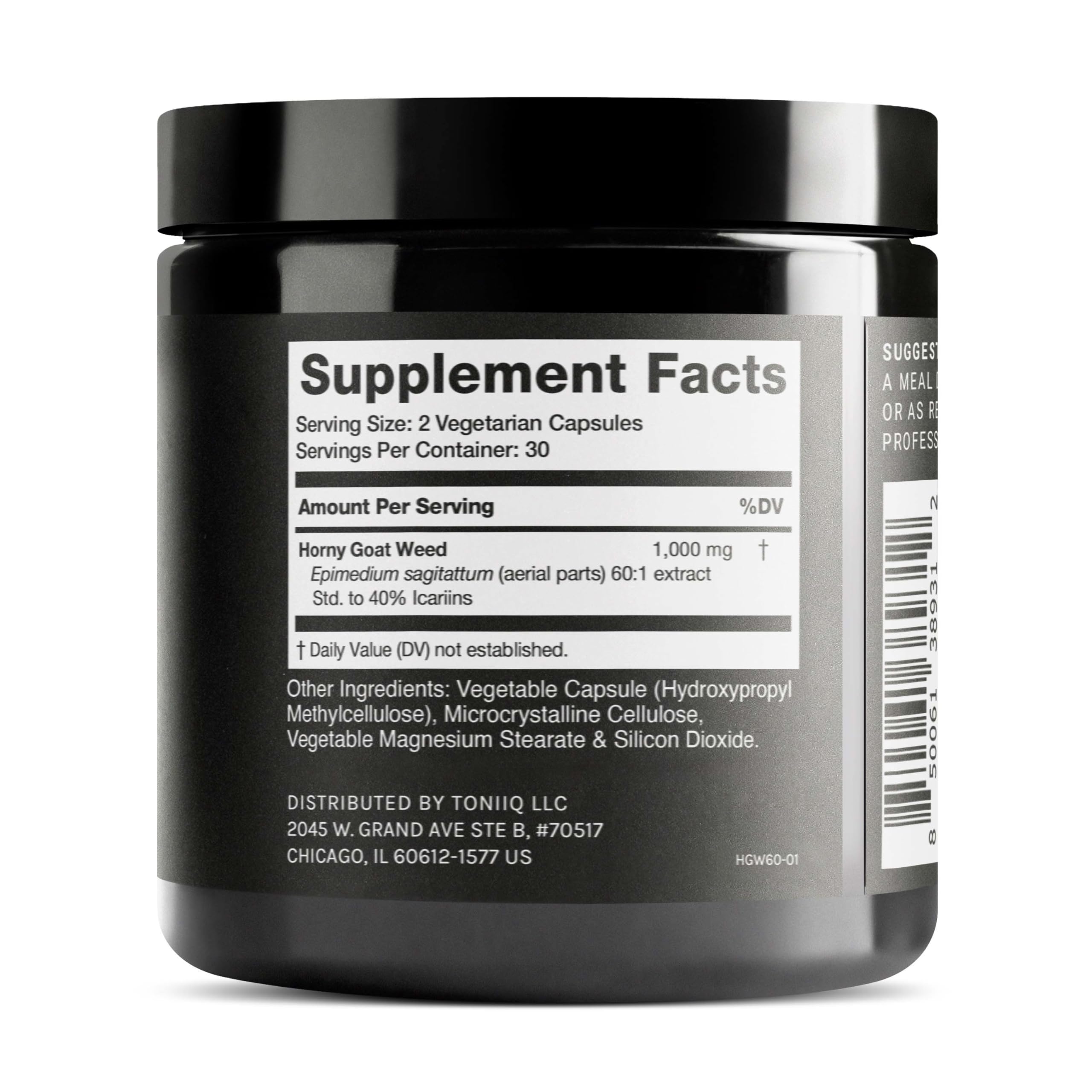 Horny Goat Weed Extract Capsules for Libido, Energy & Performance Support 60 Ct