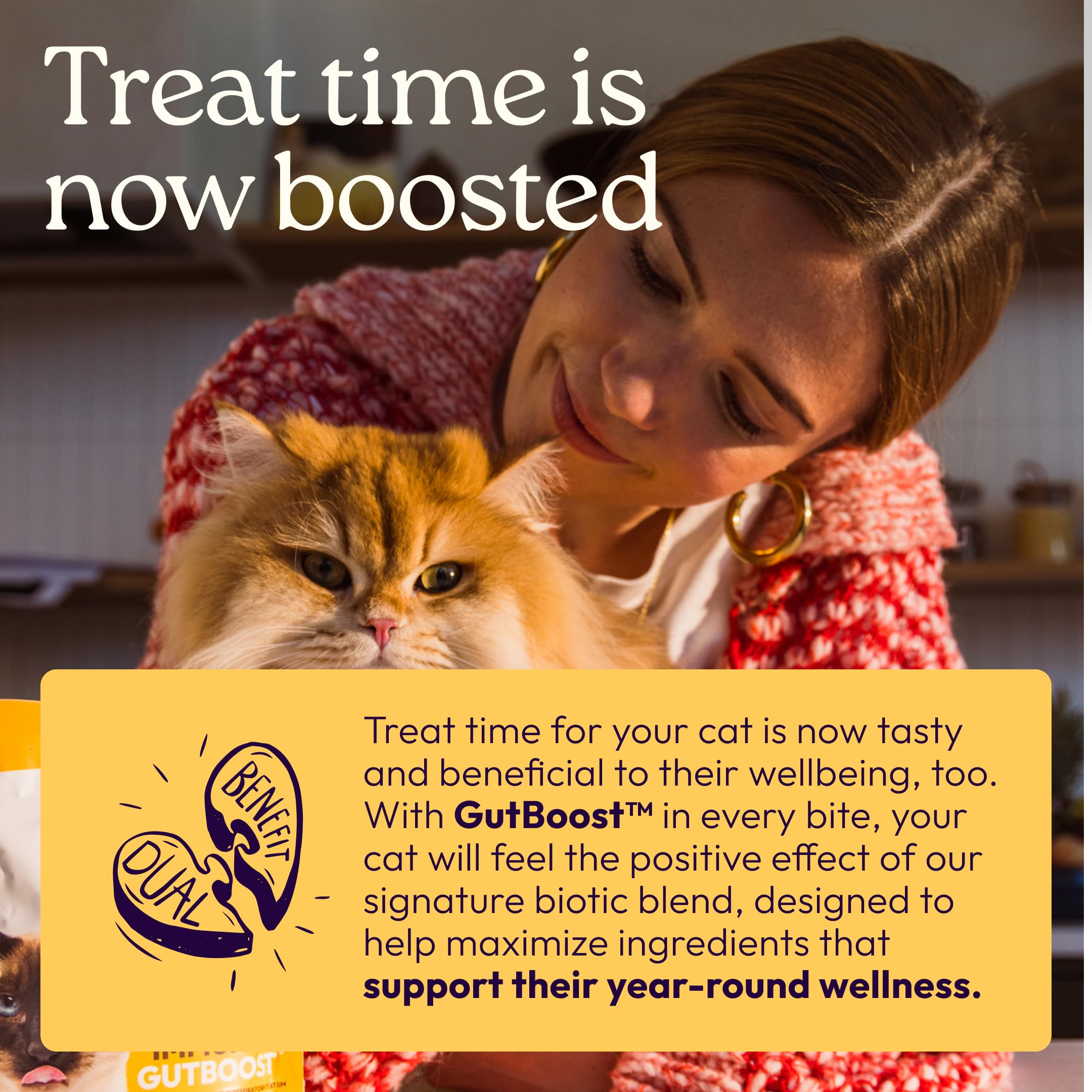 Immune & Gut Support Soft Chews for Cats – Lysine & Chicken 120ct