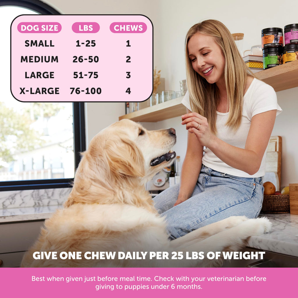 10-in-1 Dog Multivitamin Chews – Glucosamine & Probiotics 90ct