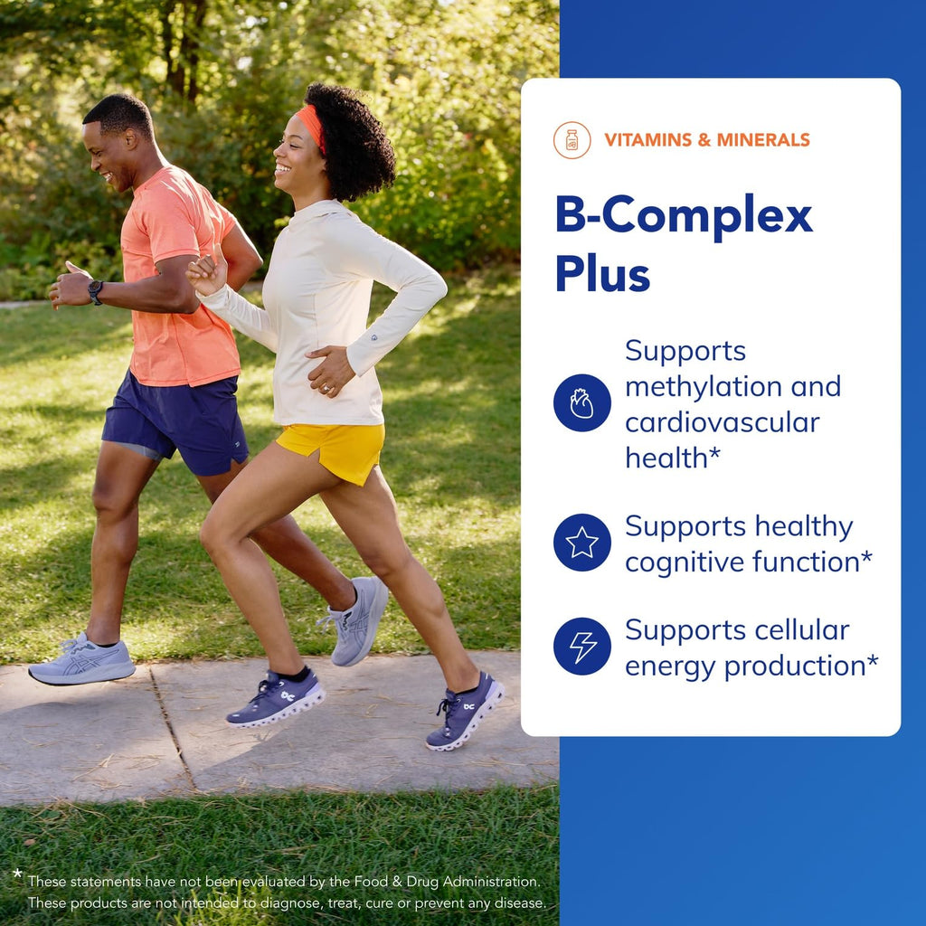 B-Complex Plus B Vitamins Supplement – Energy & Nervous System, 120 Caps