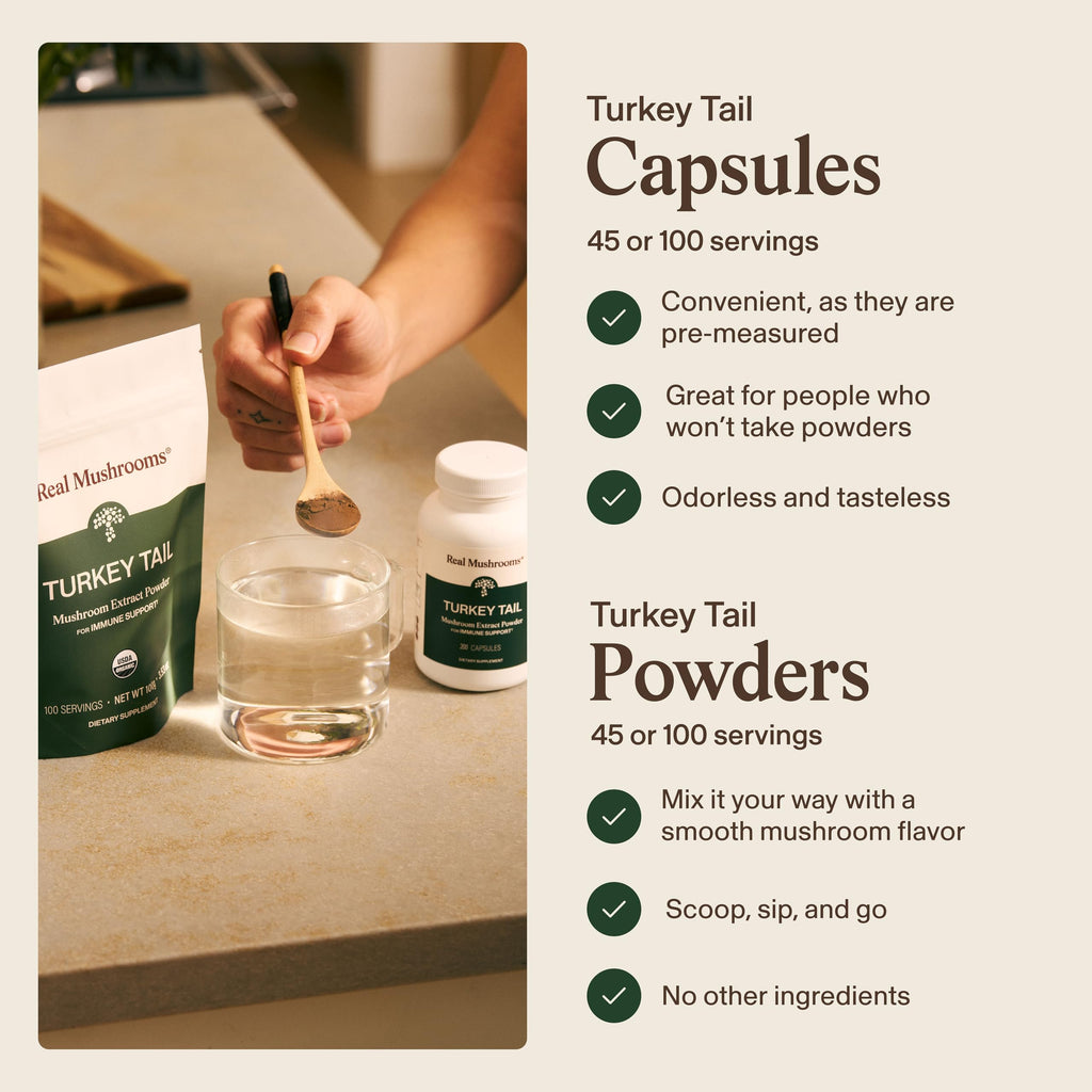 Turkey Tail Mushroom Capsules – Gut & Immune Support, 200 Ct