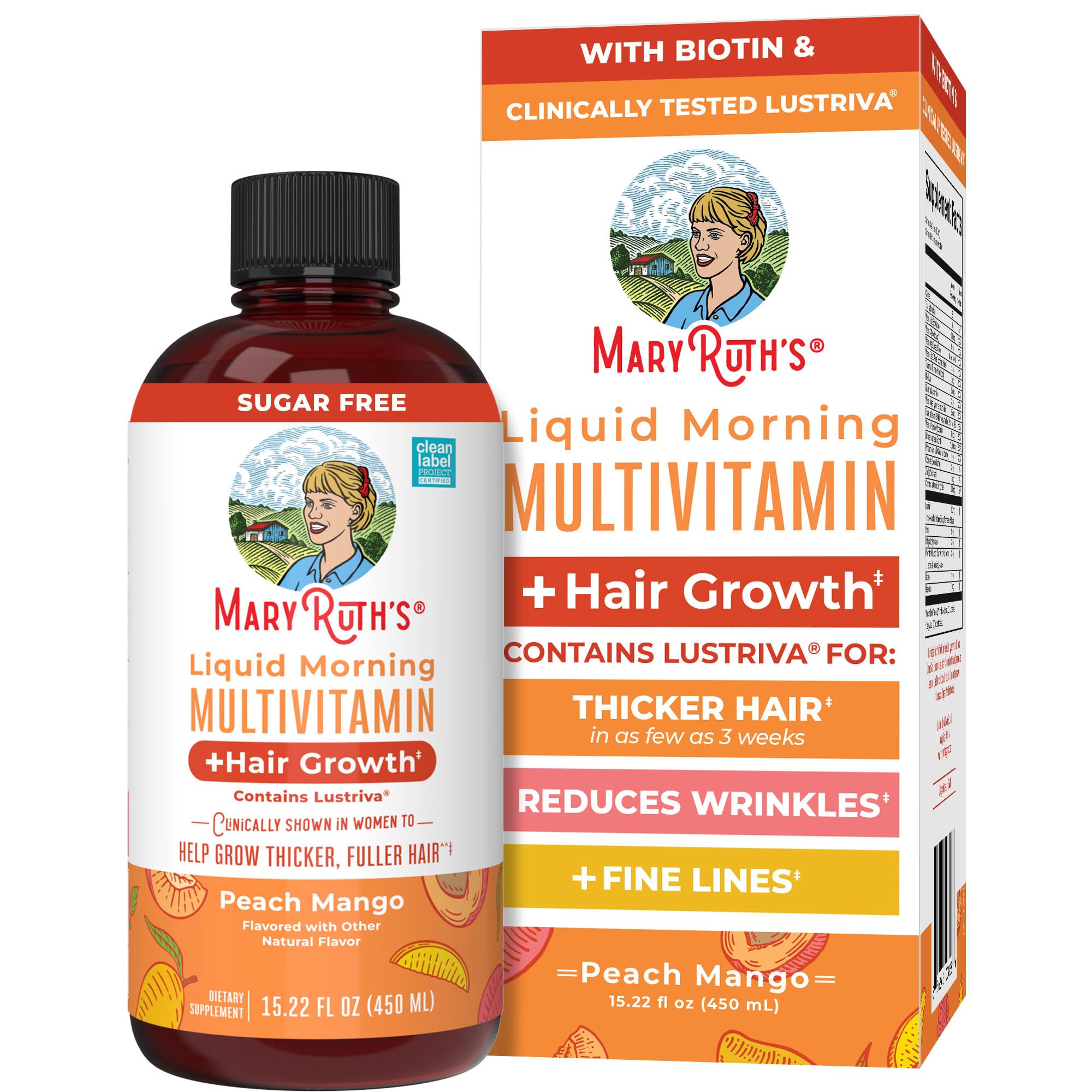 Liquid Multivitamin Hair Growth Biotin 10000mcg 15.22 oz