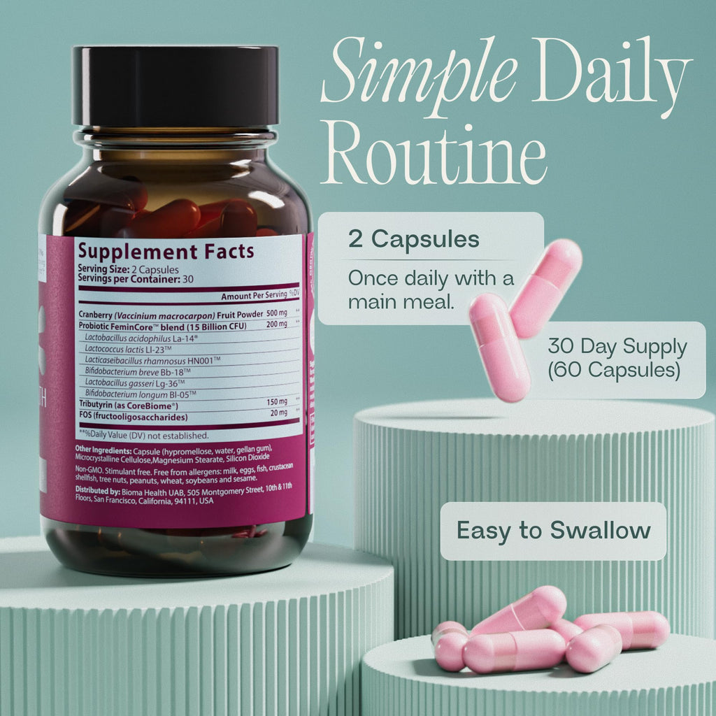Women’s Synbiotic Probiotic – Vaginal & Urinary Support, 60 Caps