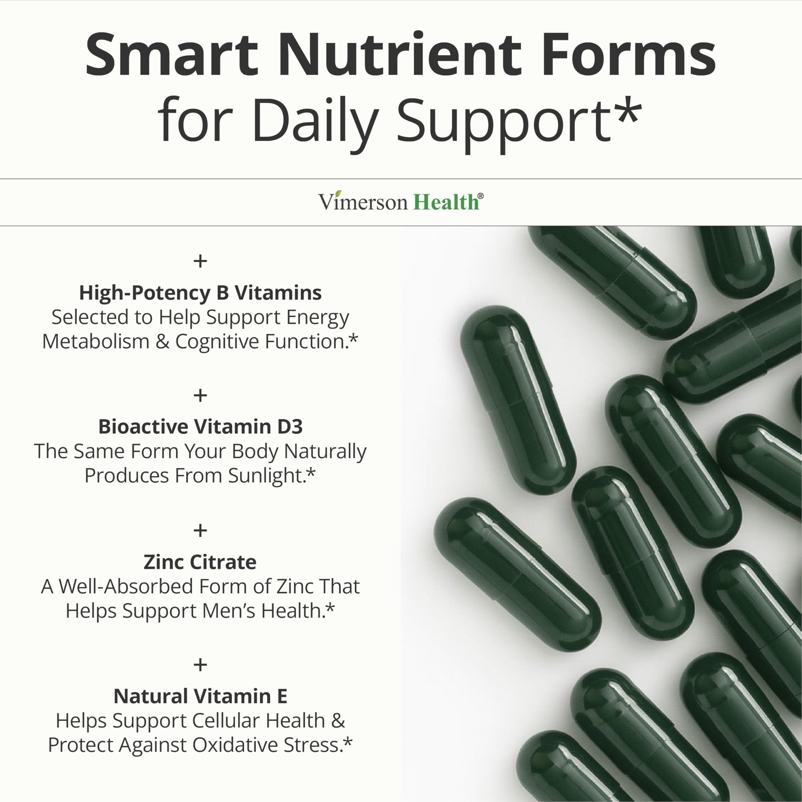Men’s Multivitamin Liquid Capsules Energy Support 60 Count
