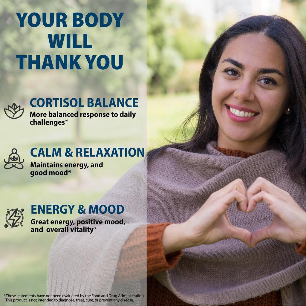 Cortisol Support Supplement with Ashwagandha, Magnesium & L-Theanine