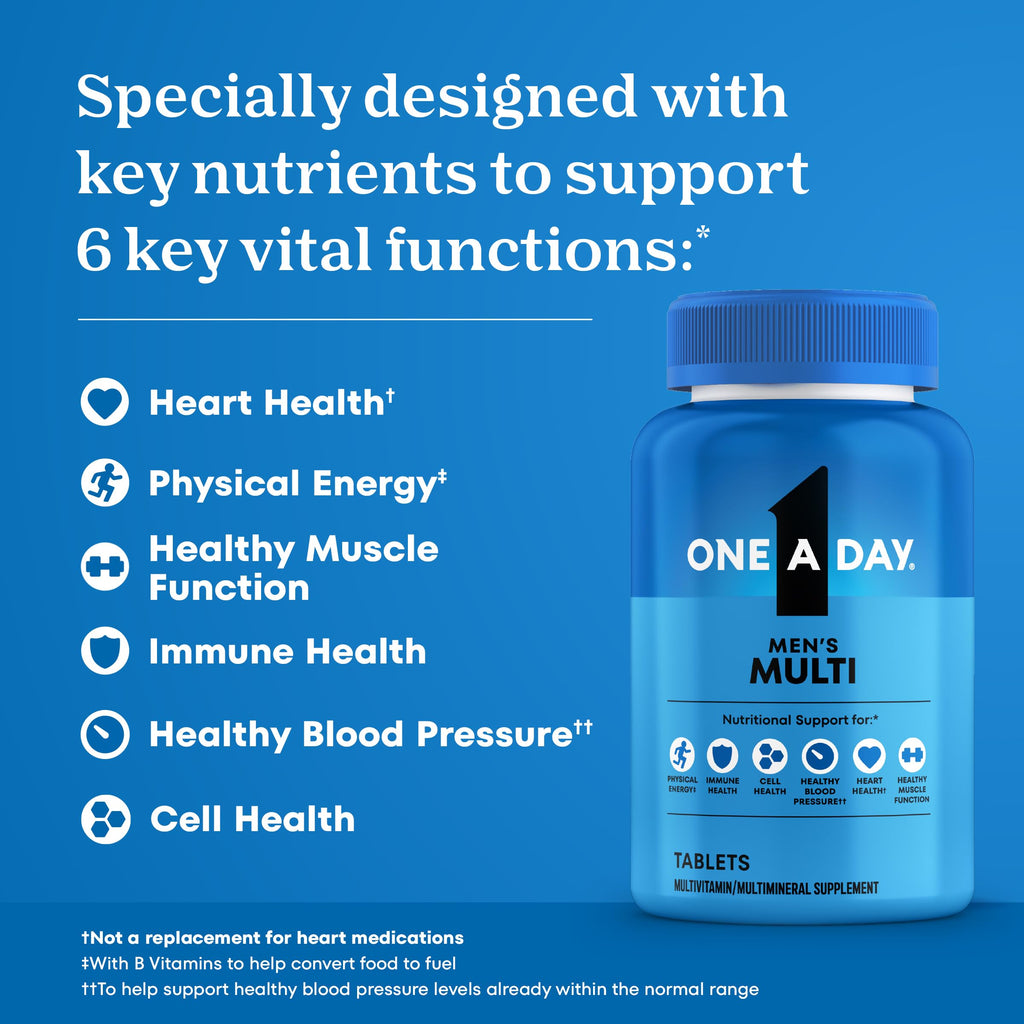 Men’s Multivitamin with Vitamin D Zinc B Vitamins 200 Count