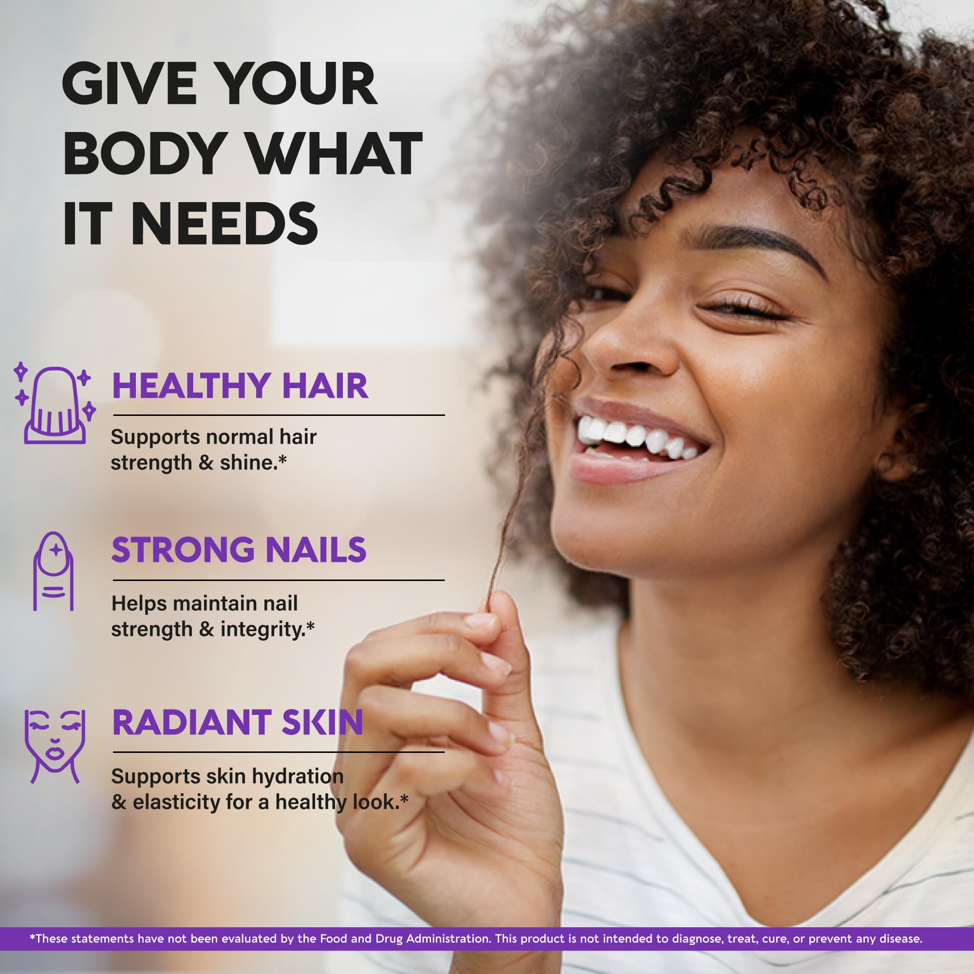 Biotin 25000mcg Hair Growth Collagen Keratin 60 Capsules
