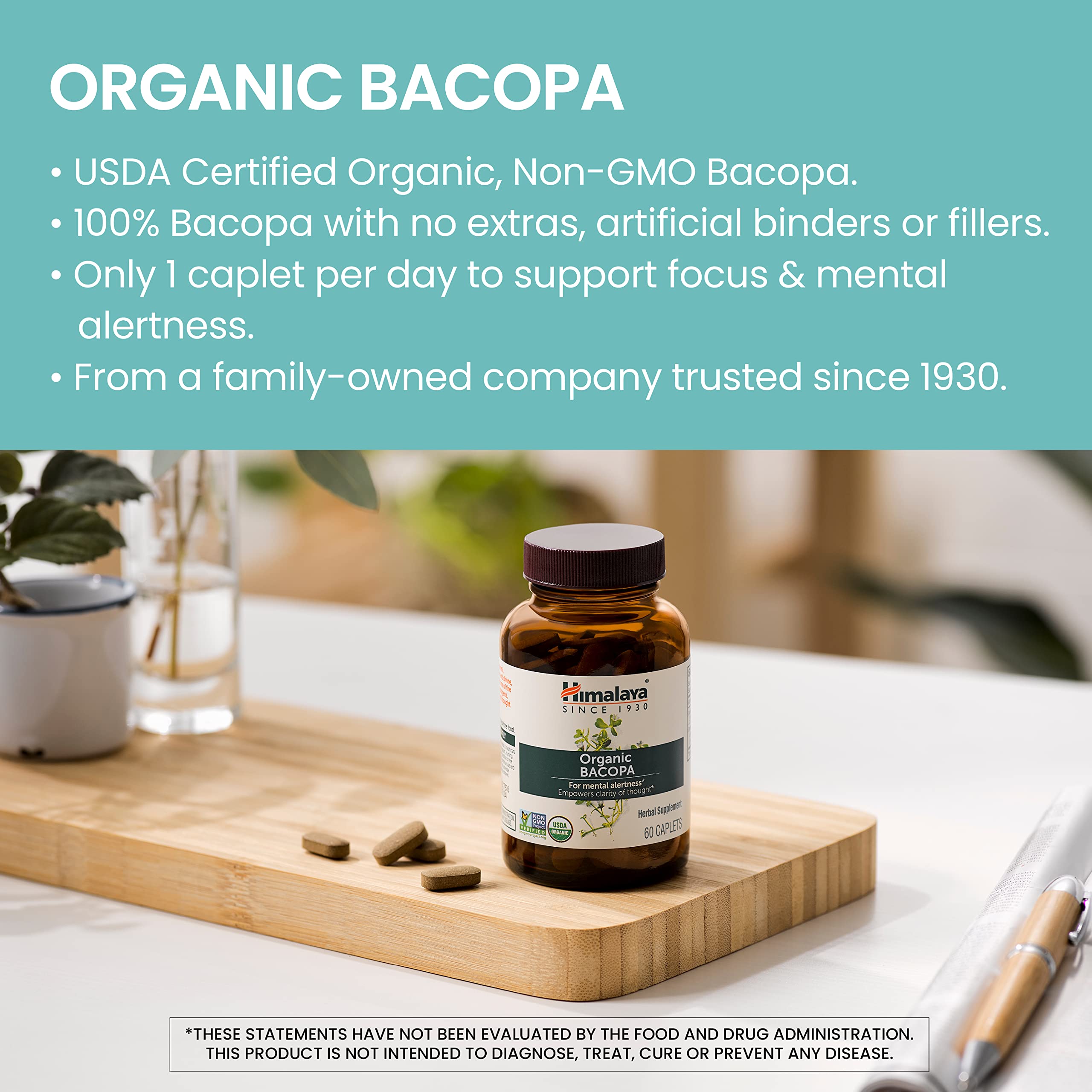 Bacopa Monnieri Capsules 750mg for Memory, Calm & Cognitive Support