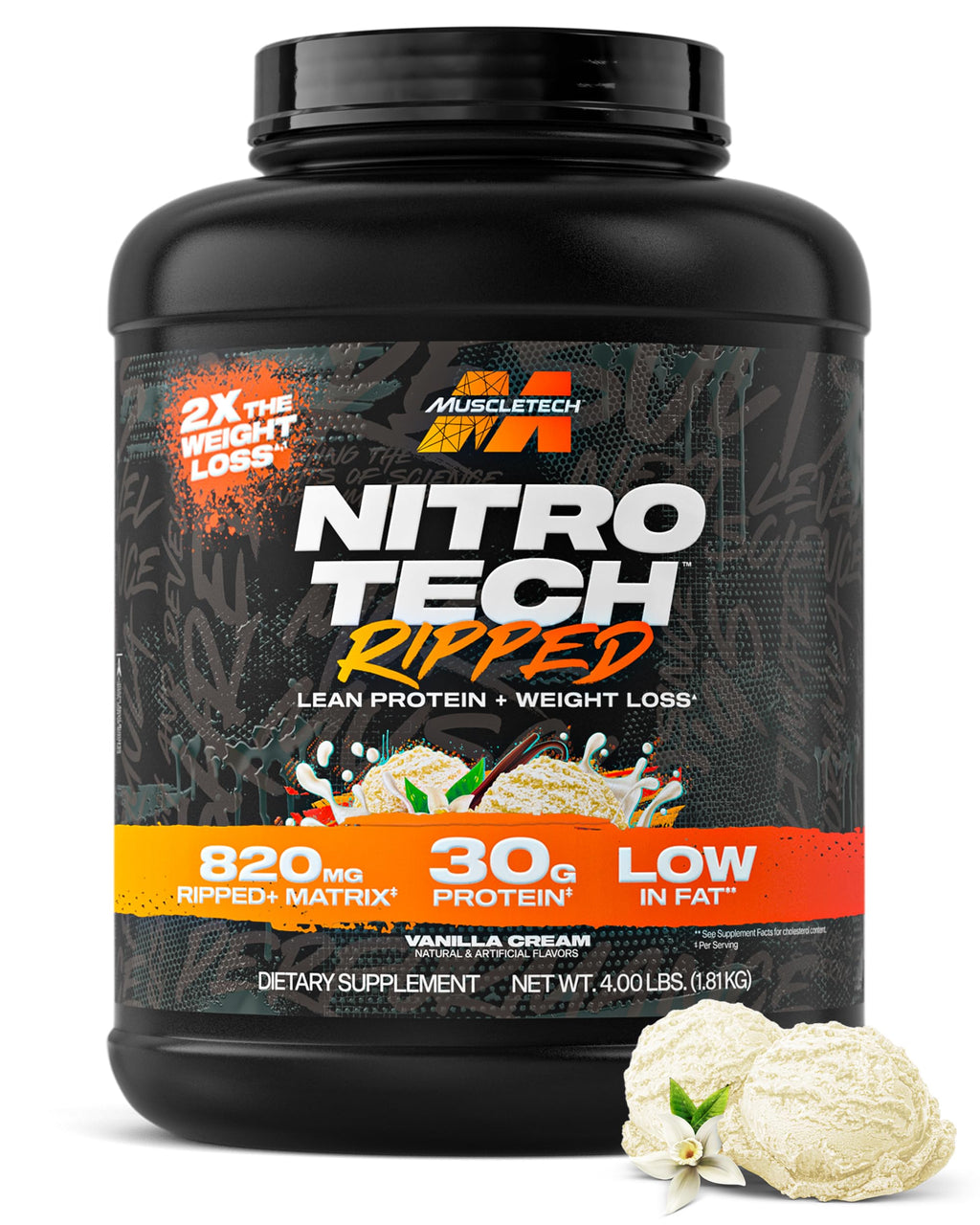 Whey Protein Isolate Vanilla 30g Protein Lean Muscle 4 lb