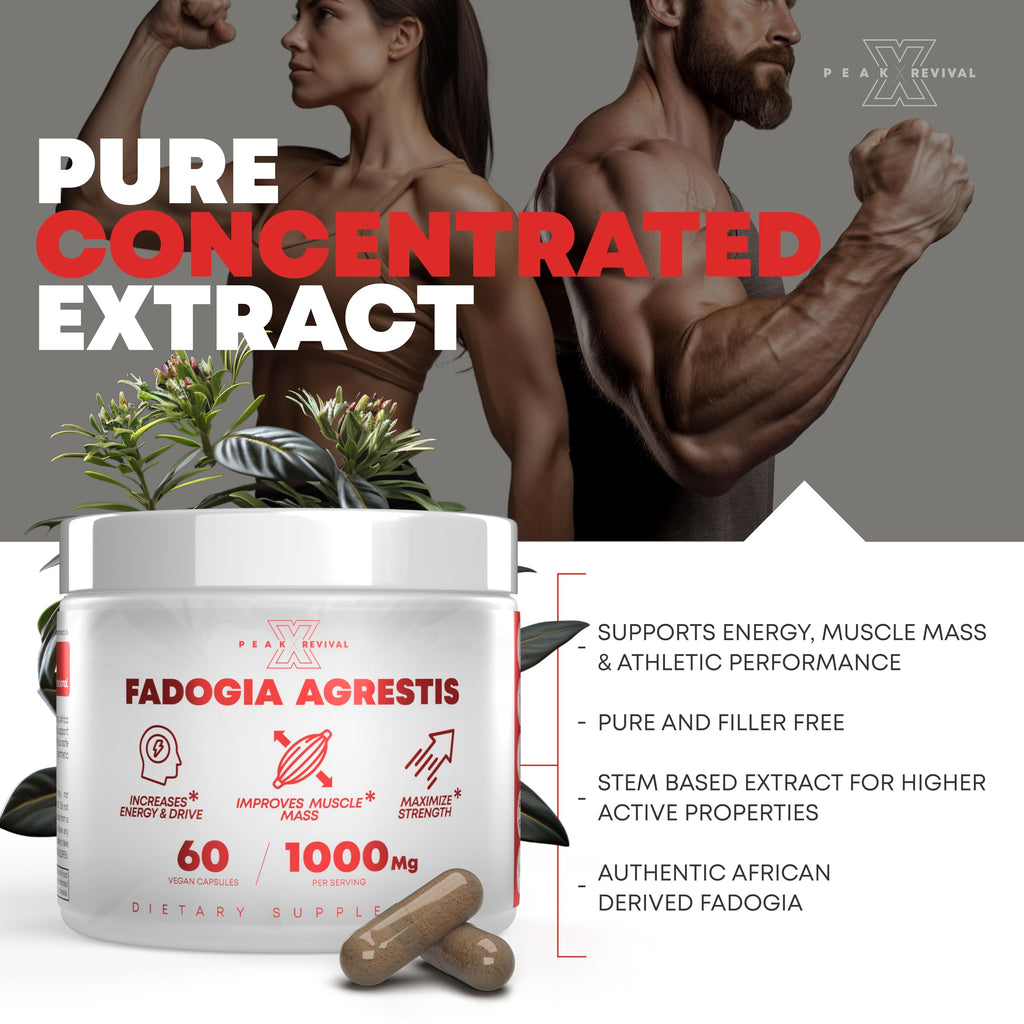 Fadogia Agrestis 1000 mg Capsules – Energy & Performance, 60 Ct