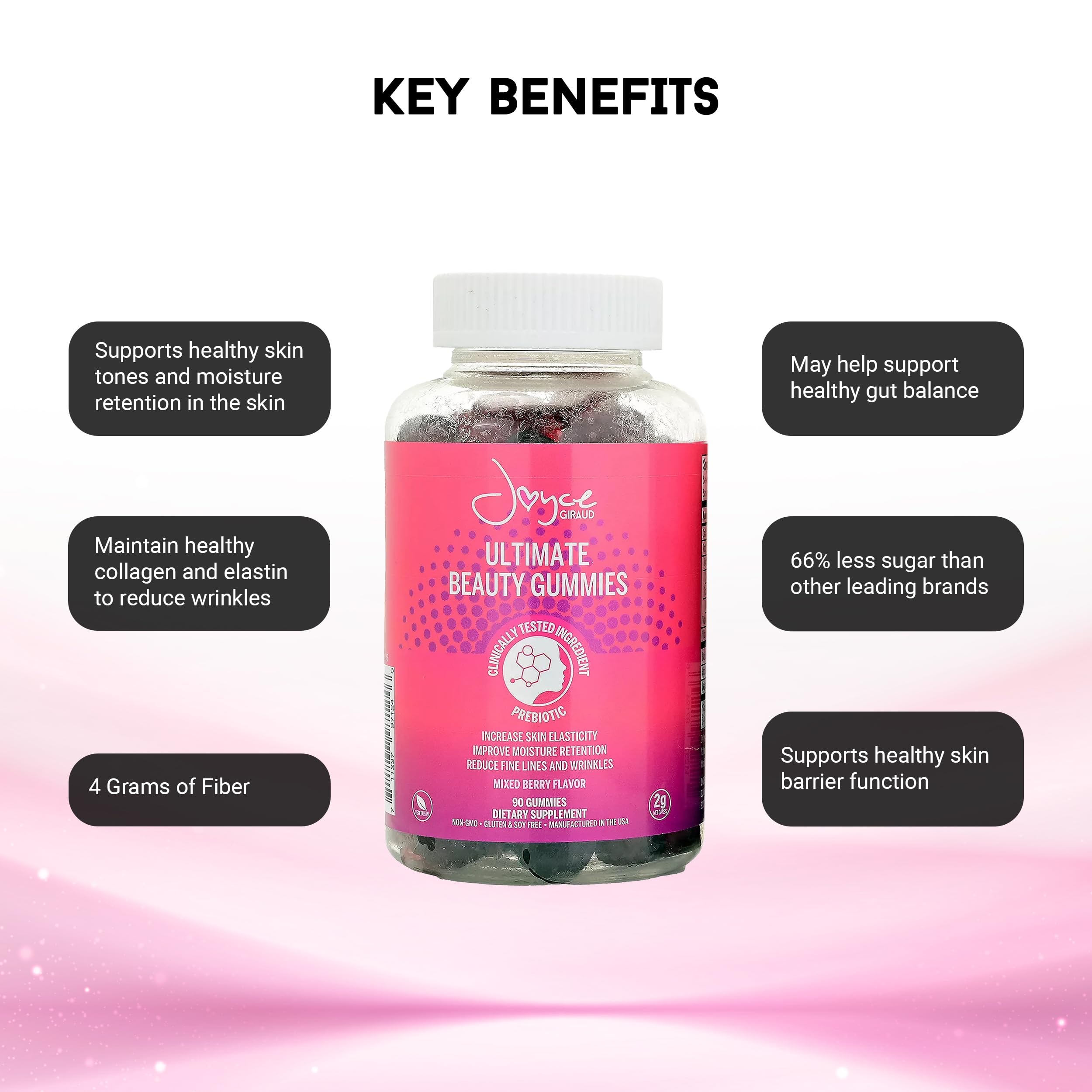 Beauty Gummies Skin Hydration Tone Support 180 Count