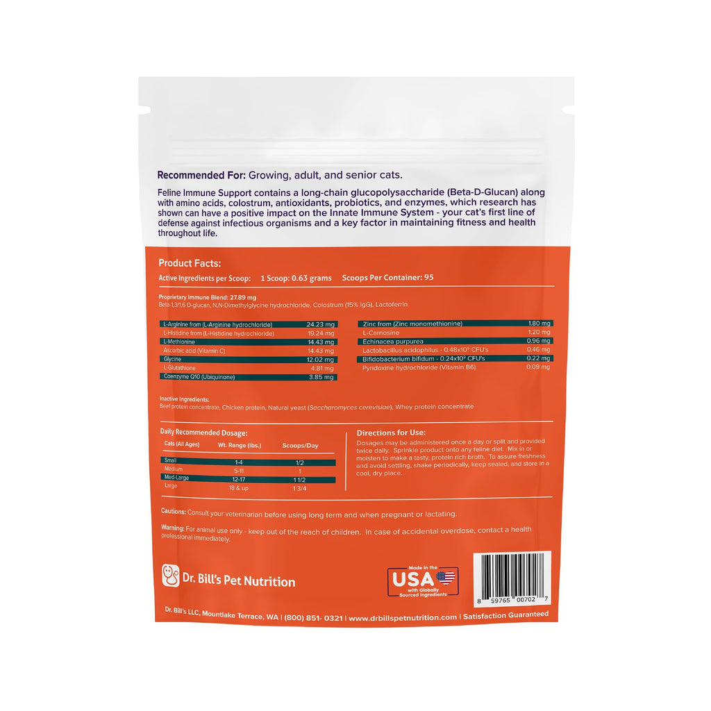 Immune Support Powder for Cats – Colostrum, Mushroom & Zinc