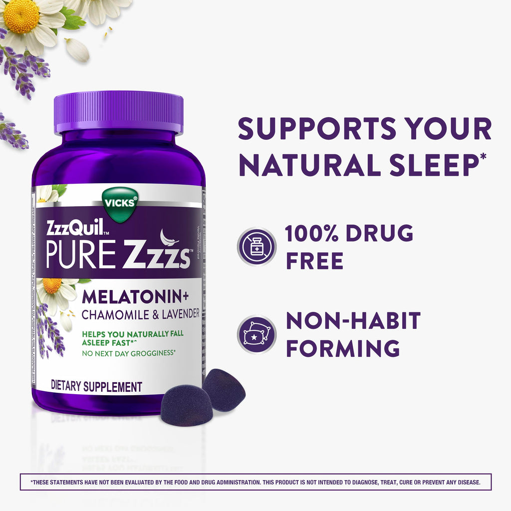 Melatonin Sleep Gummies 2mg with Chamomile & Lavender – 72 Count
