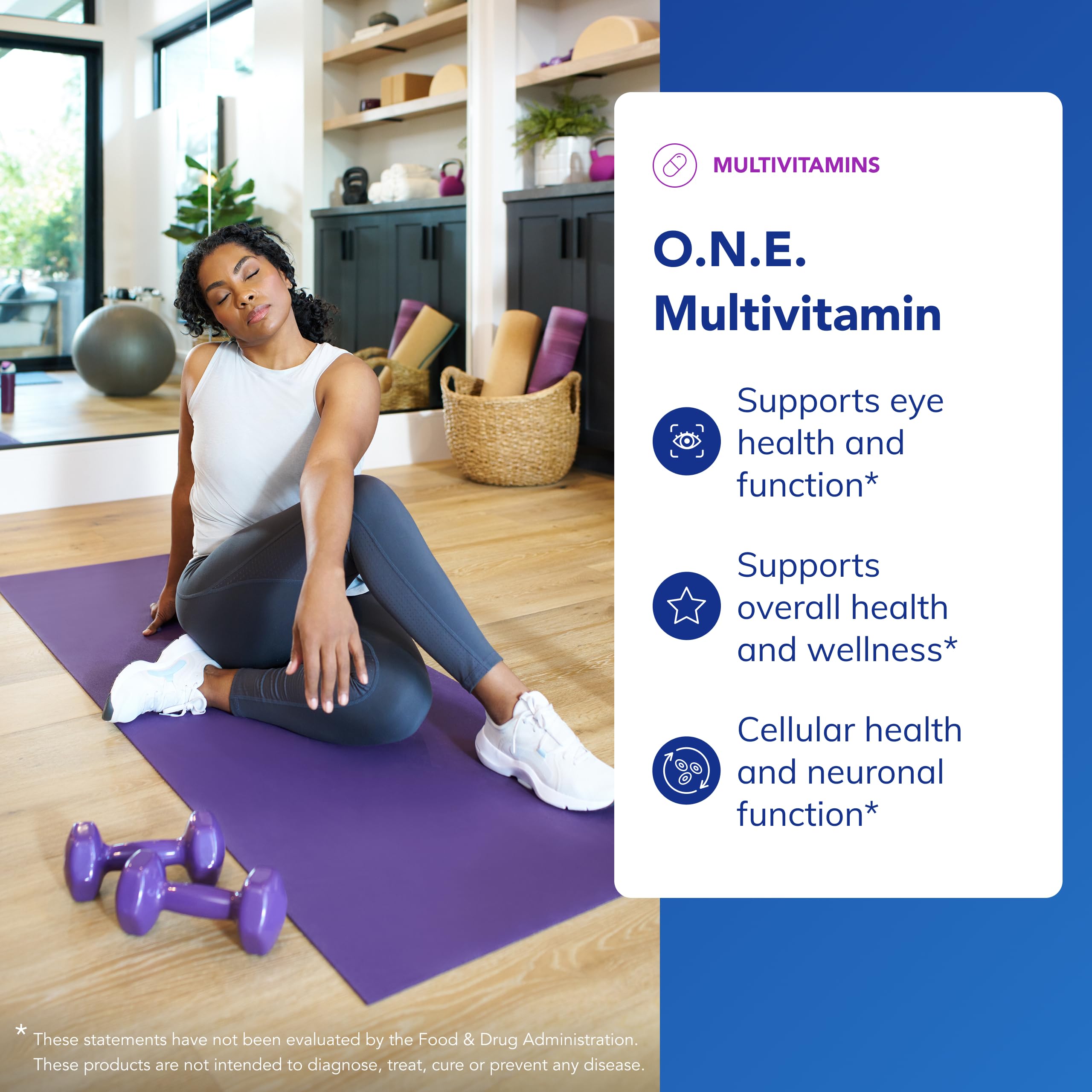 Once Daily Multivitamin – CoQ10, Lutein, Metafolin, Vision & Cognitive Support, 120 Capsules