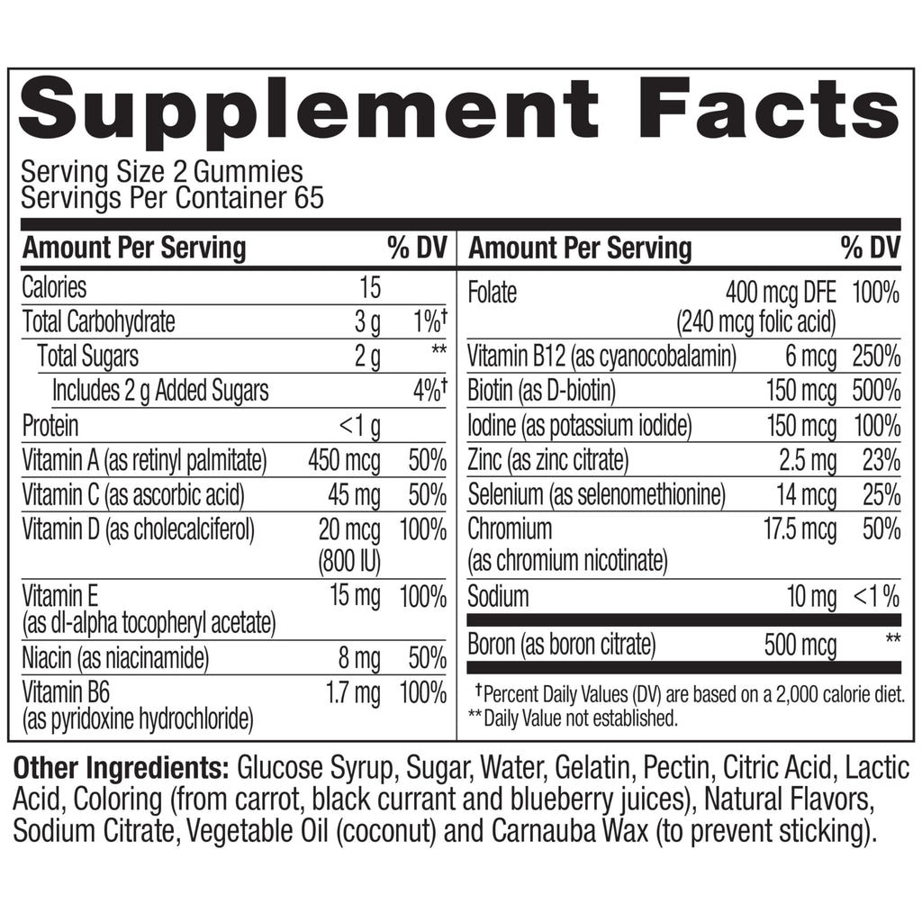Multivitamin Gummies with Biotin – Berry Flavor, 130 Count