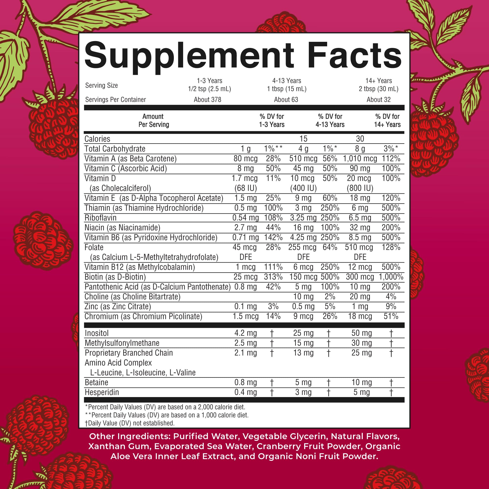 Liquid Daily Multivitamin | Women Men & Kids | Vegan Non-GMO | 32 Servings