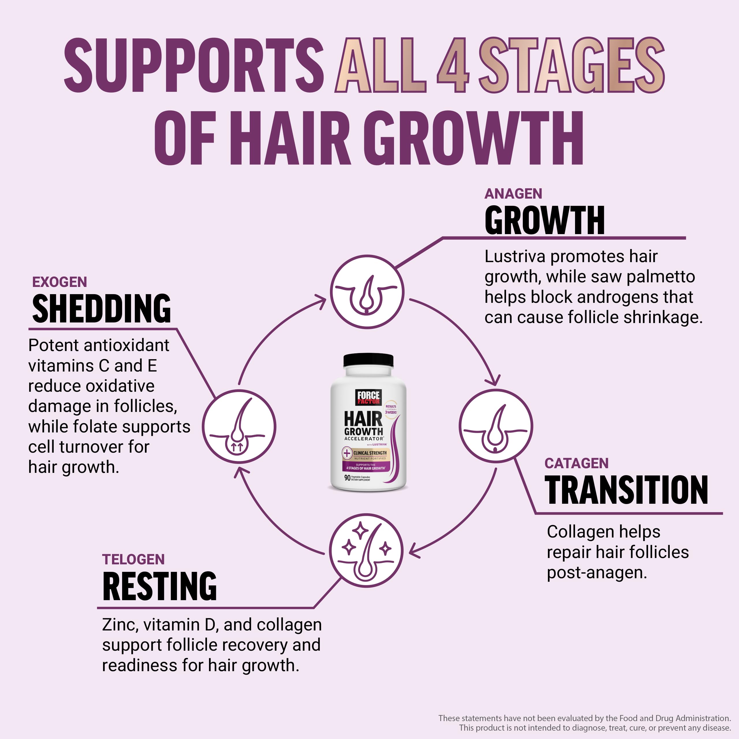 Hair Growth Multivitamin Lustriva Biotin 90 Capsules