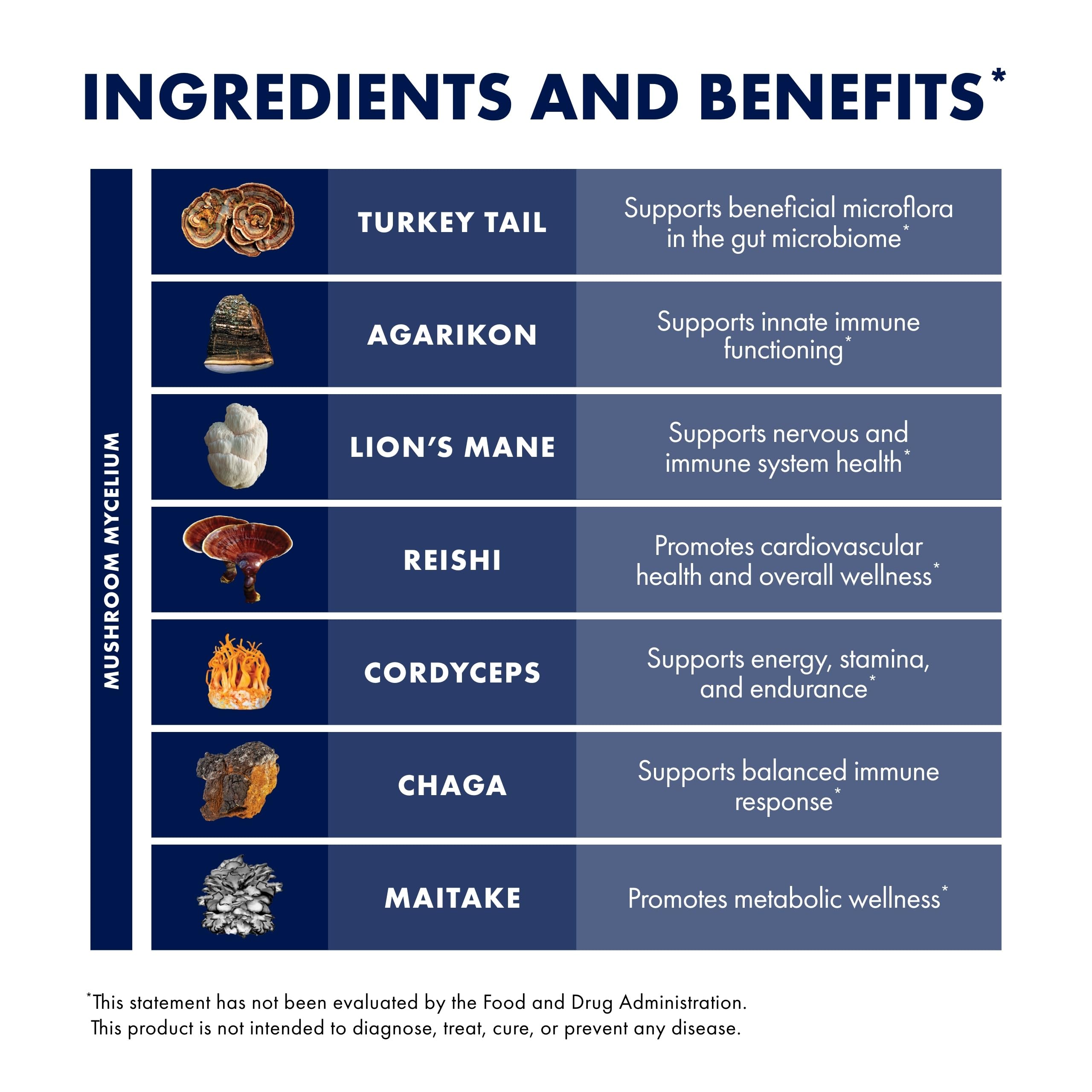 17 Mushroom Blend Capsules – Immune Support Supplement, 120 Ct