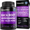 Maca Root & Ashwagandha Capsules for Energy, Mood & Hormone Support 120 Ct