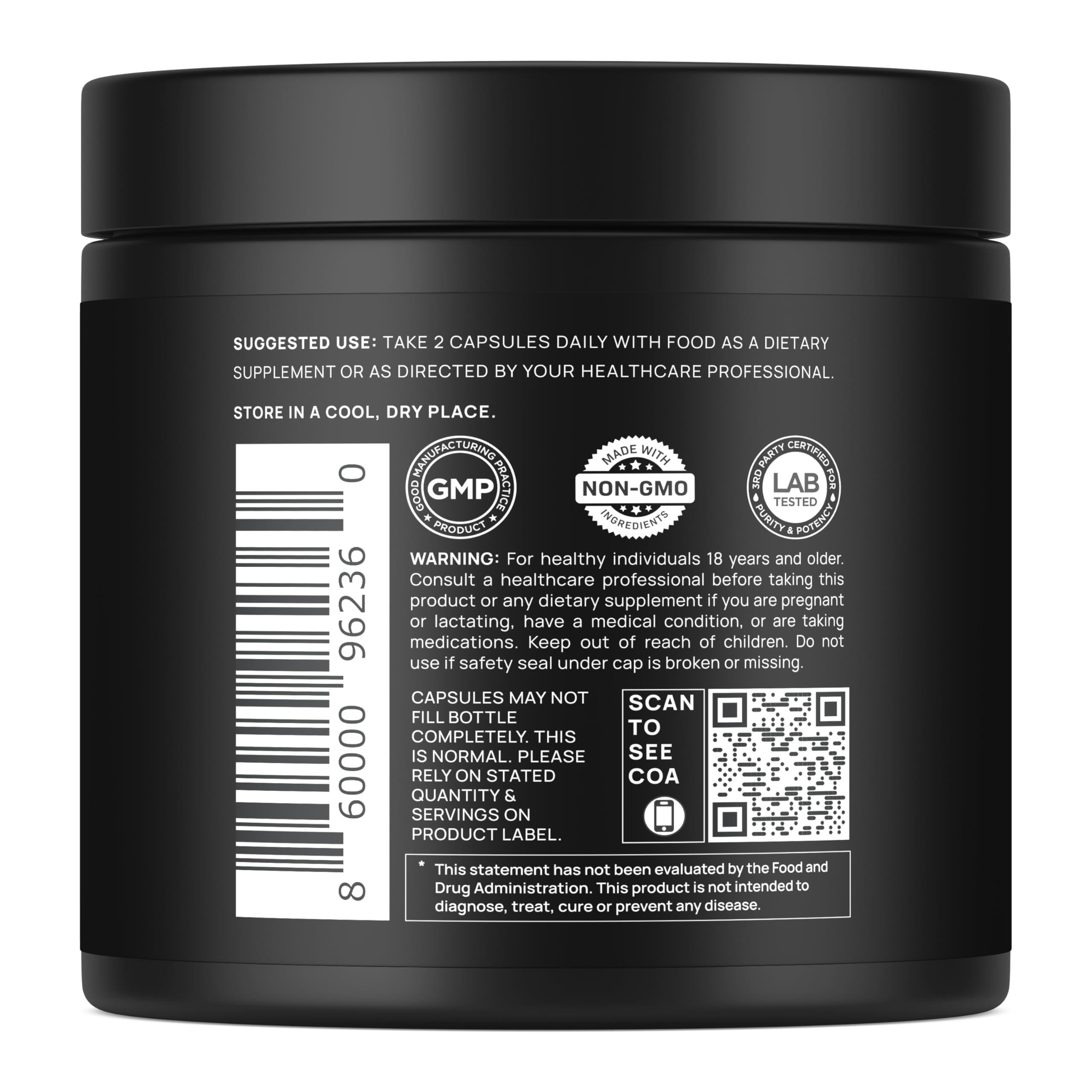 Black Maca Root & Ashwagandha Capsules for Energy, Stamina & Hormone Support