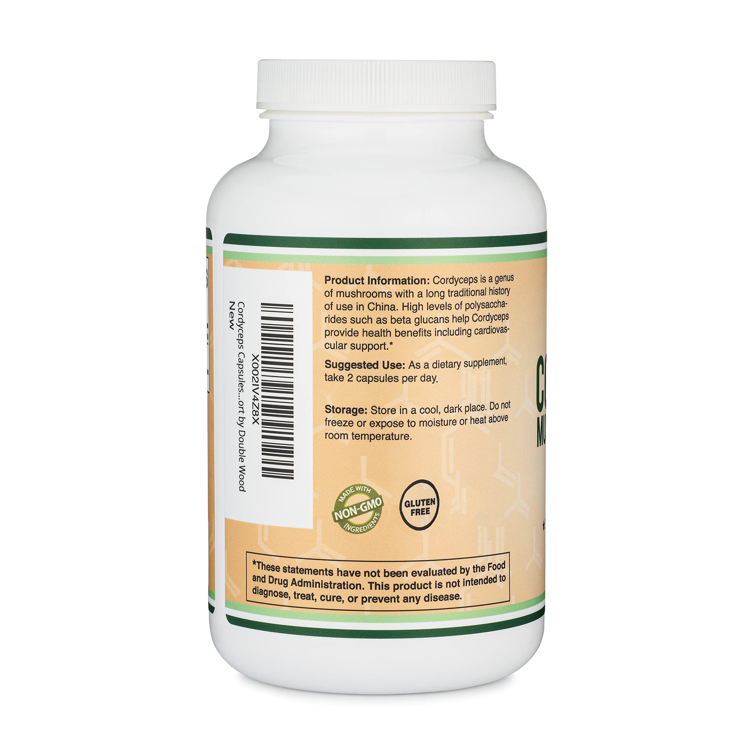 Cordyceps Mushroom Capsules 1000mg – Energy & Immune Support, 210 Ct