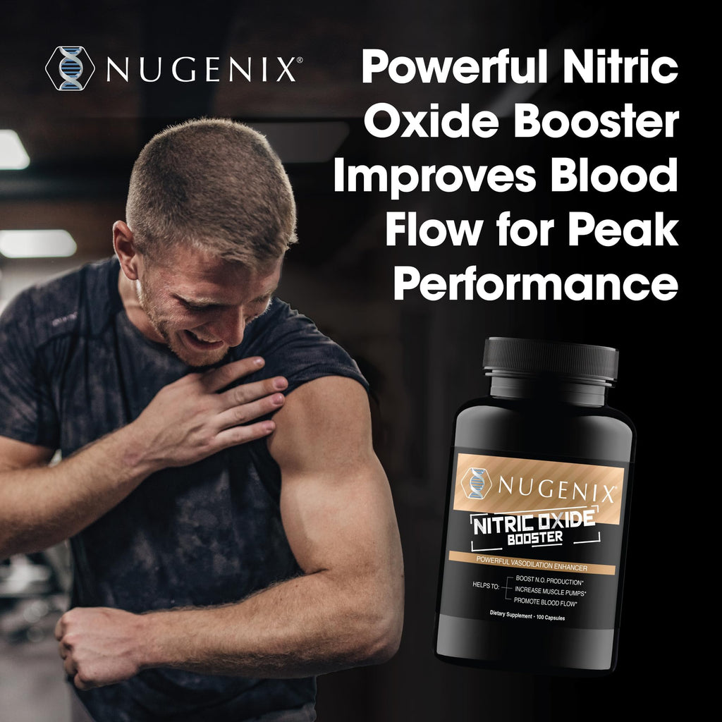 Nitric Oxide Booster Capsules – Blood Flow & Endurance, 100 Ct