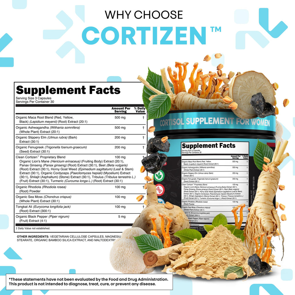 Cortisol Support Supplement for Women – Stress & Hormone Balance