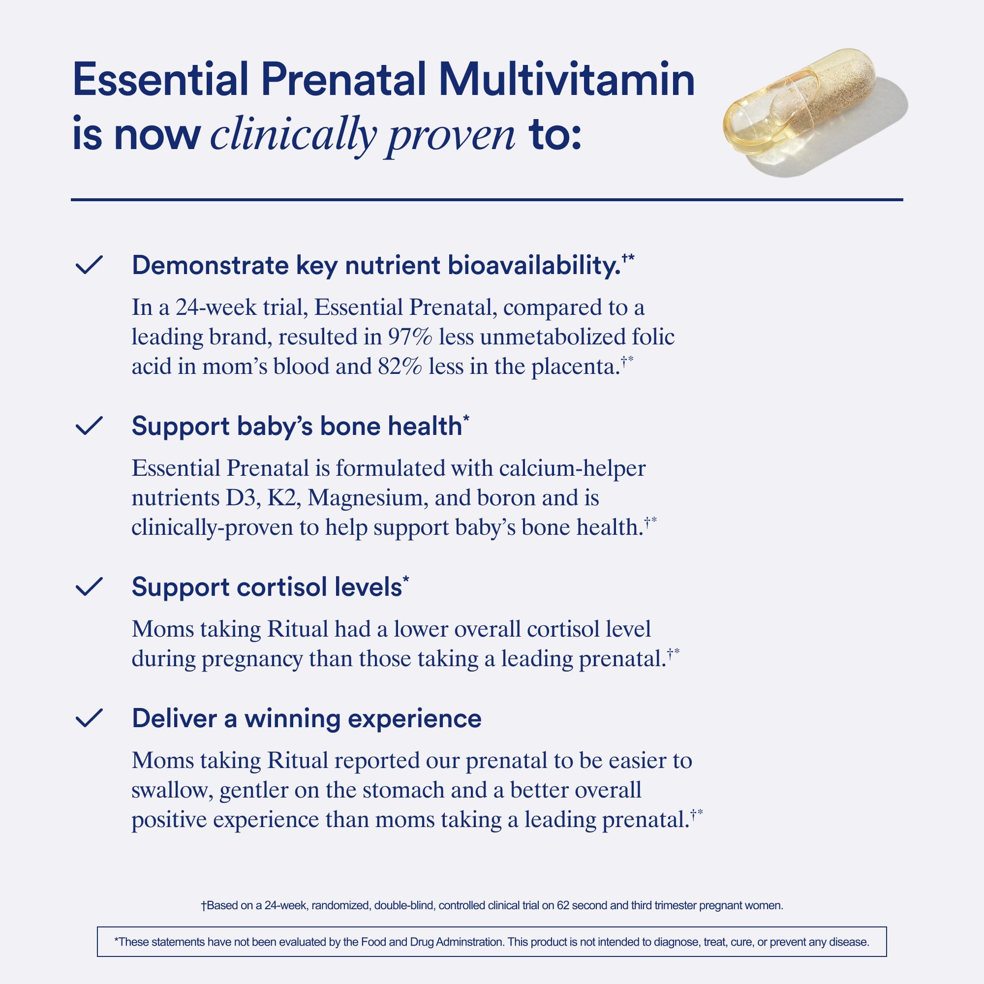 Prenatal Multivitamin DHA Folate Choline Iron 60 Capsules