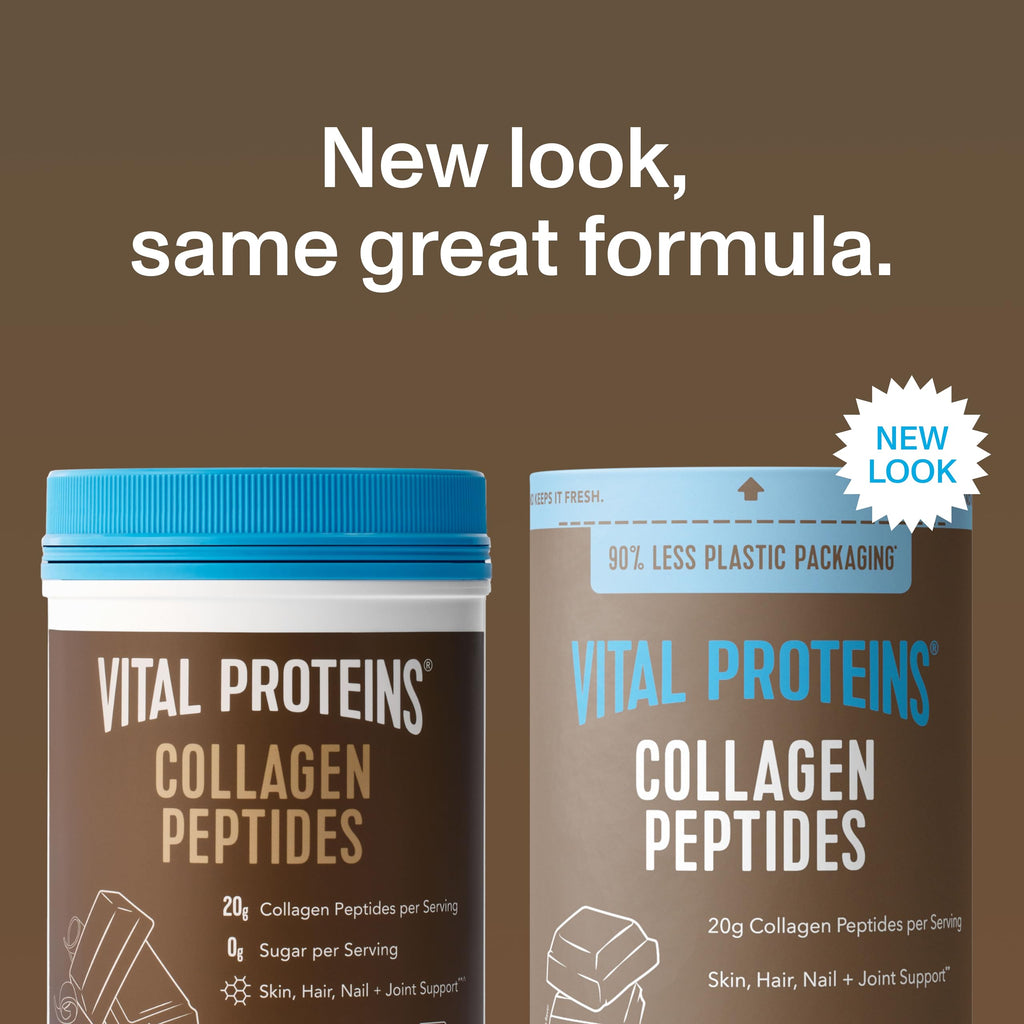 Chocolate Collagen Peptides Powder Hair Skin Joint Support 13.5oz