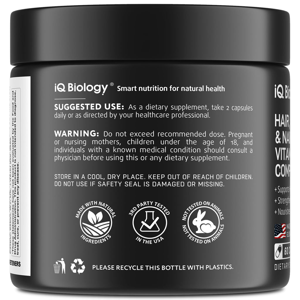 Biotin 30000mcg Hair Growth Collagen Keratin 60 Capsules