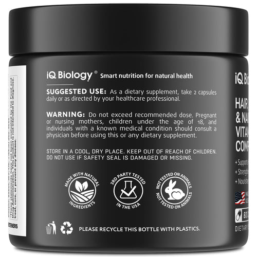 Biotin 30000mcg Hair Growth Collagen Keratin 60 Capsules