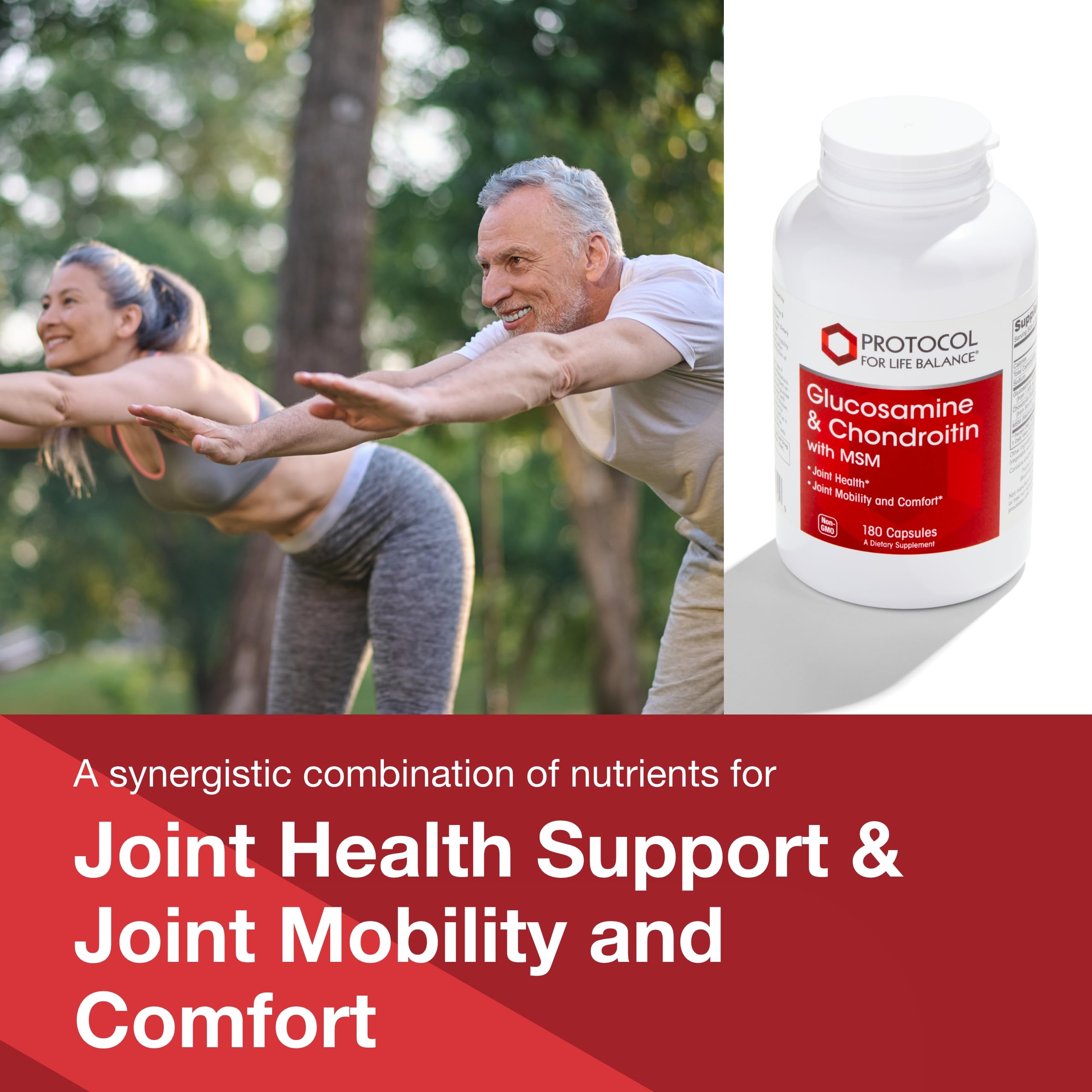 Glucosamine Chondroitin MSM Capsules for Joint Support & Mobility 180 Ct