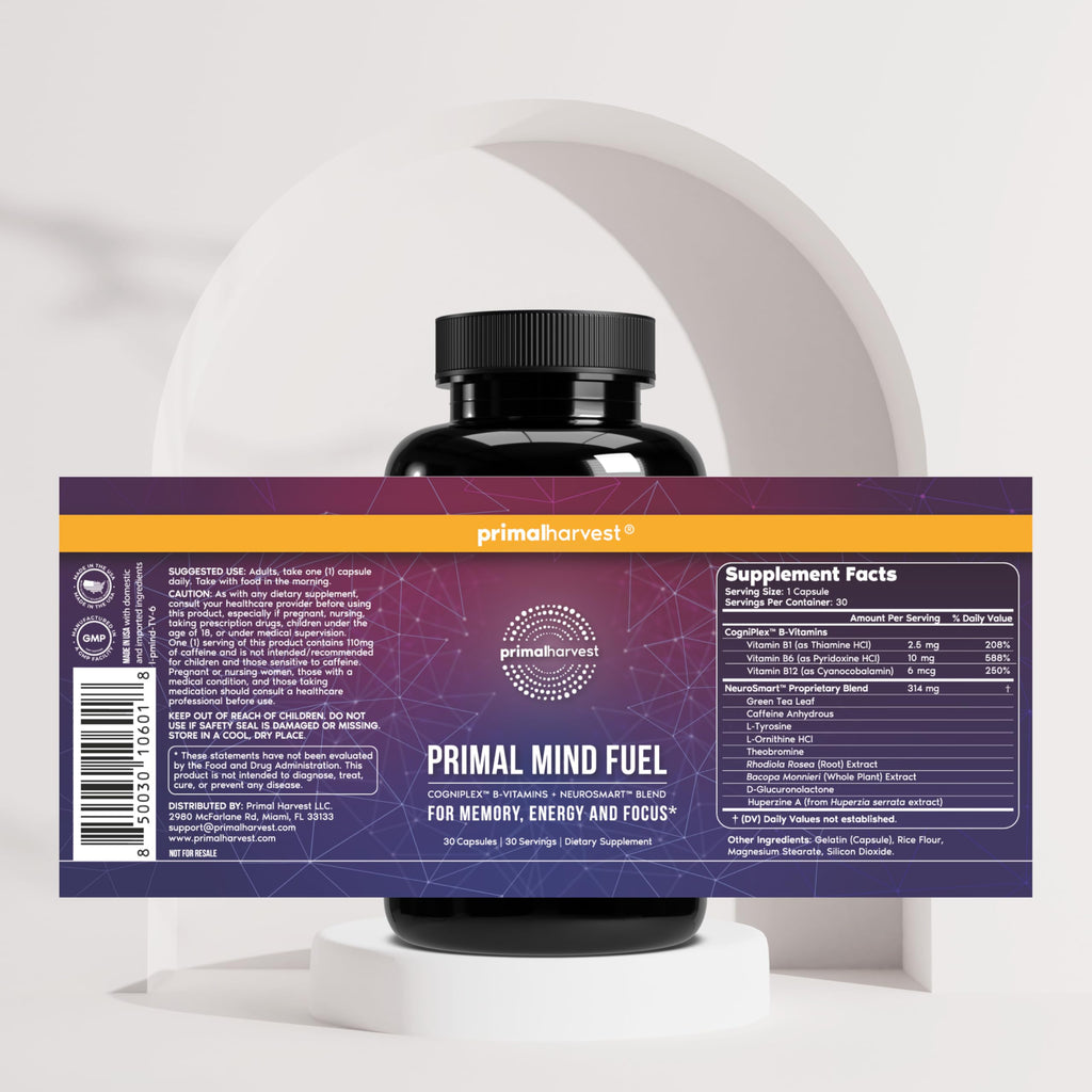 Nootropic Brain Supplement for Focus & Memory – 30 Capsules