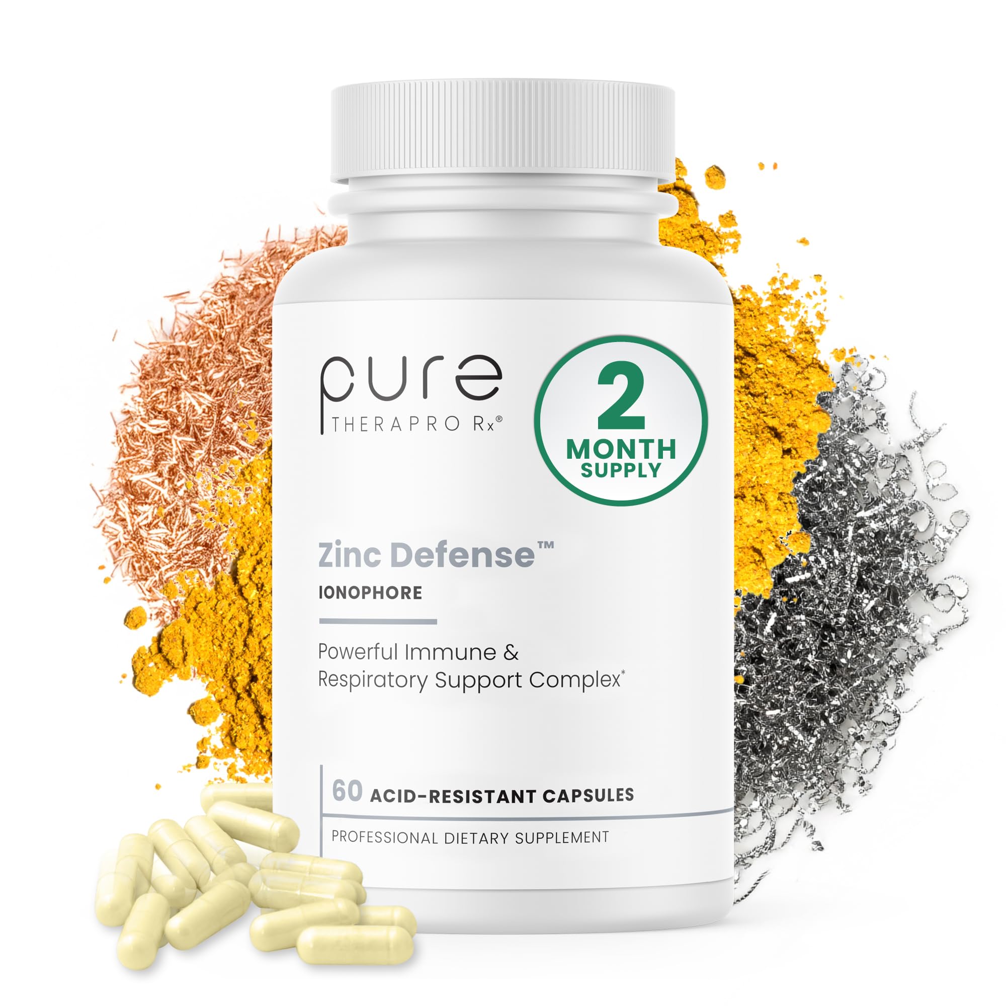 Zinc with Copper & Quercetin Capsules for Immune & Hormone Support 60 Ct