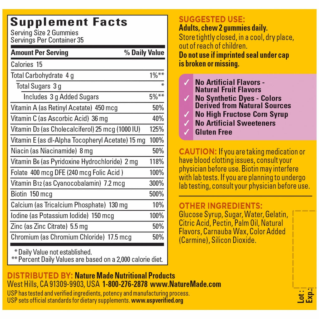 Women’s Multivitamin Gummies Daily Support 70 Count