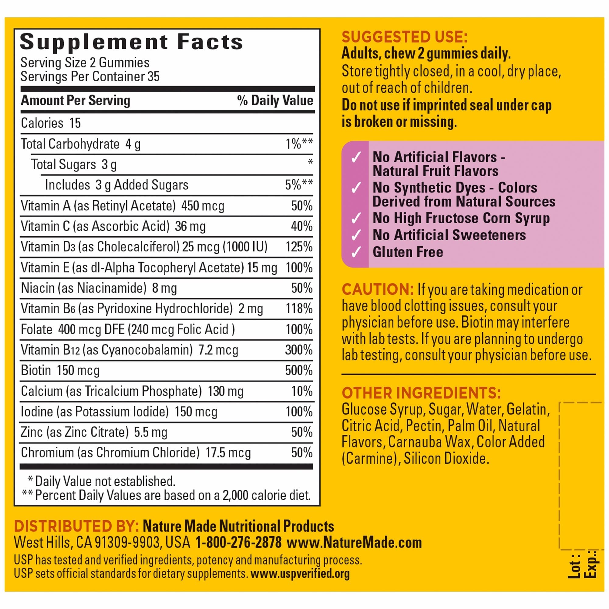 Women’s Multivitamin Gummies Daily Support 70 Count