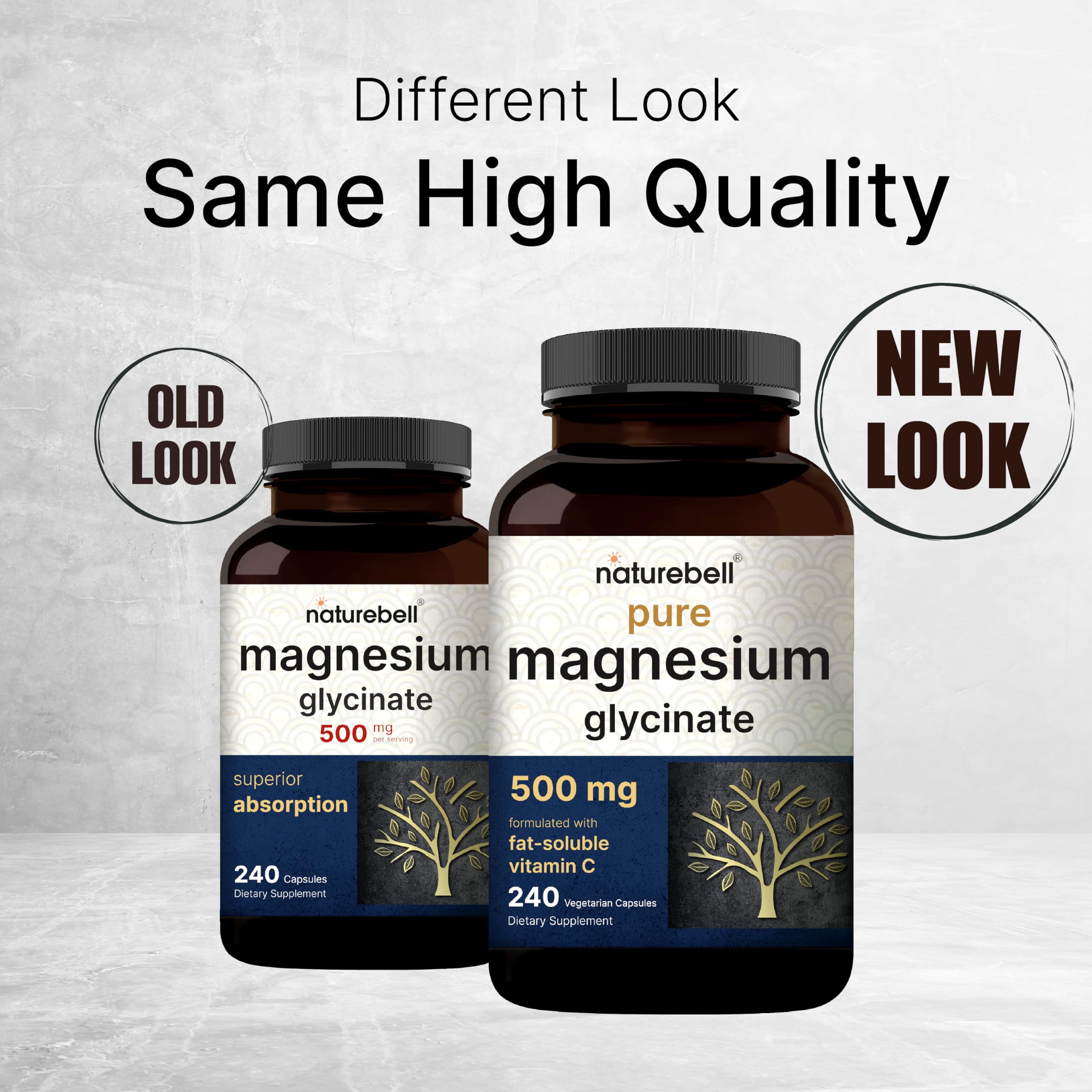 Magnesium Glycinate 500mg – High Absorption, 240 Capsules