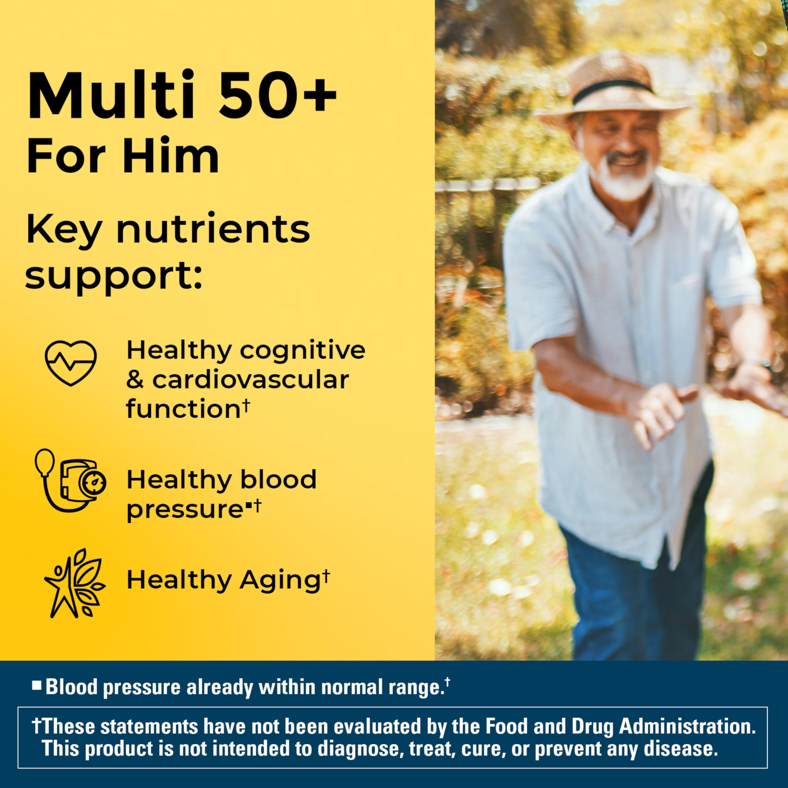 Men’s 50+ Multivitamin Daily Support 90 Tablets
