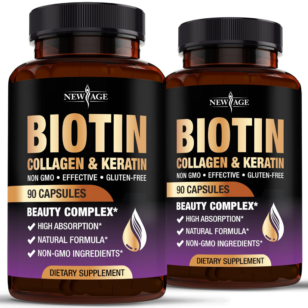 Biotin 50000mcg Hair Growth Collagen Keratin 180 Count