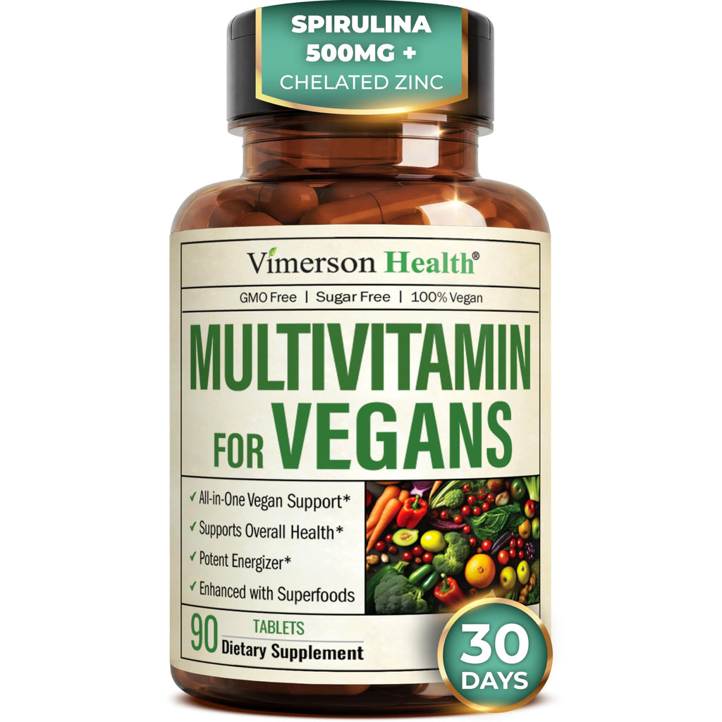 Vegan Multivitamin Men Women Energy Immune Support 90 Tablets