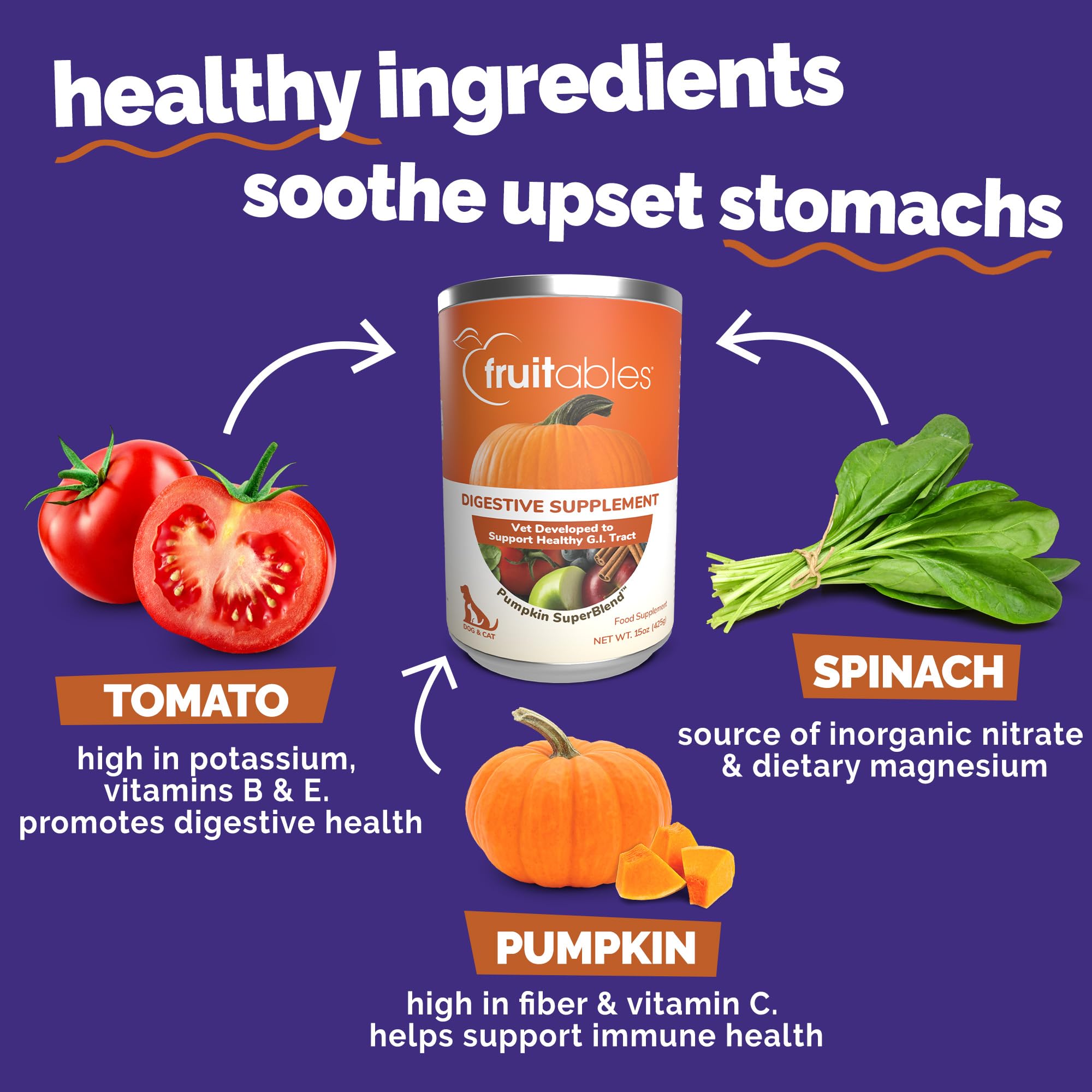 Pumpkin Digestive Fiber Supplement for Dogs – 15oz
