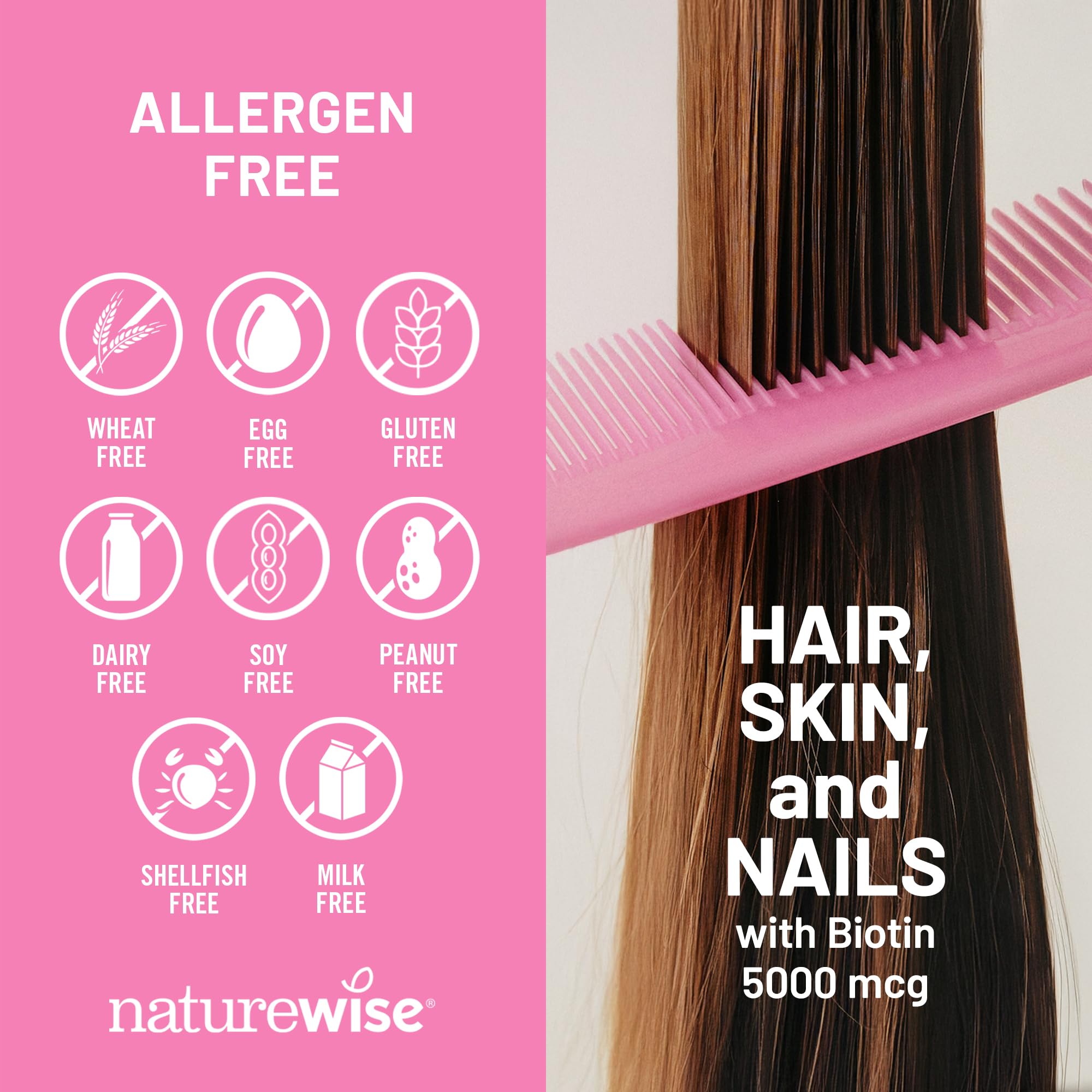 Hair Skin Nails Vitamins Biotin 5000mcg 150 Softgels