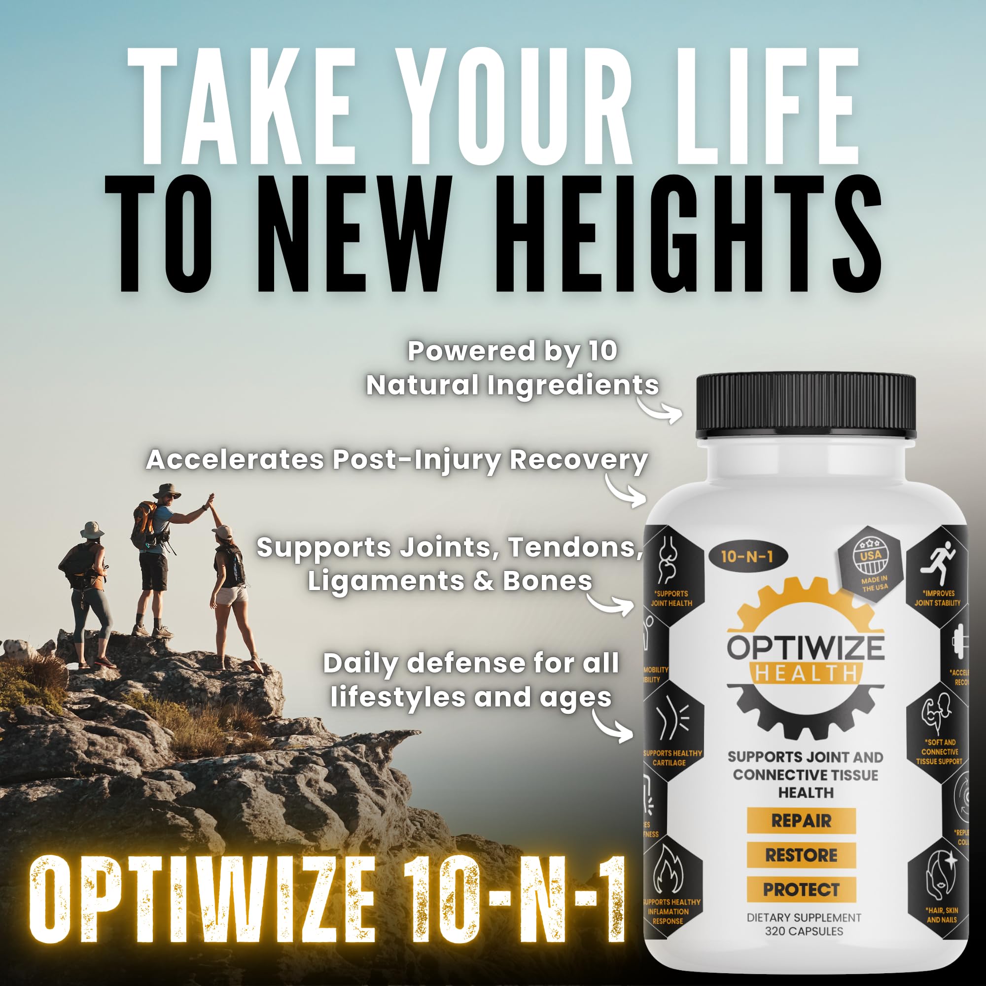 Joint Support Complex with Collagen, MSM & Hyaluronic Acid for Mobility 320 Ct