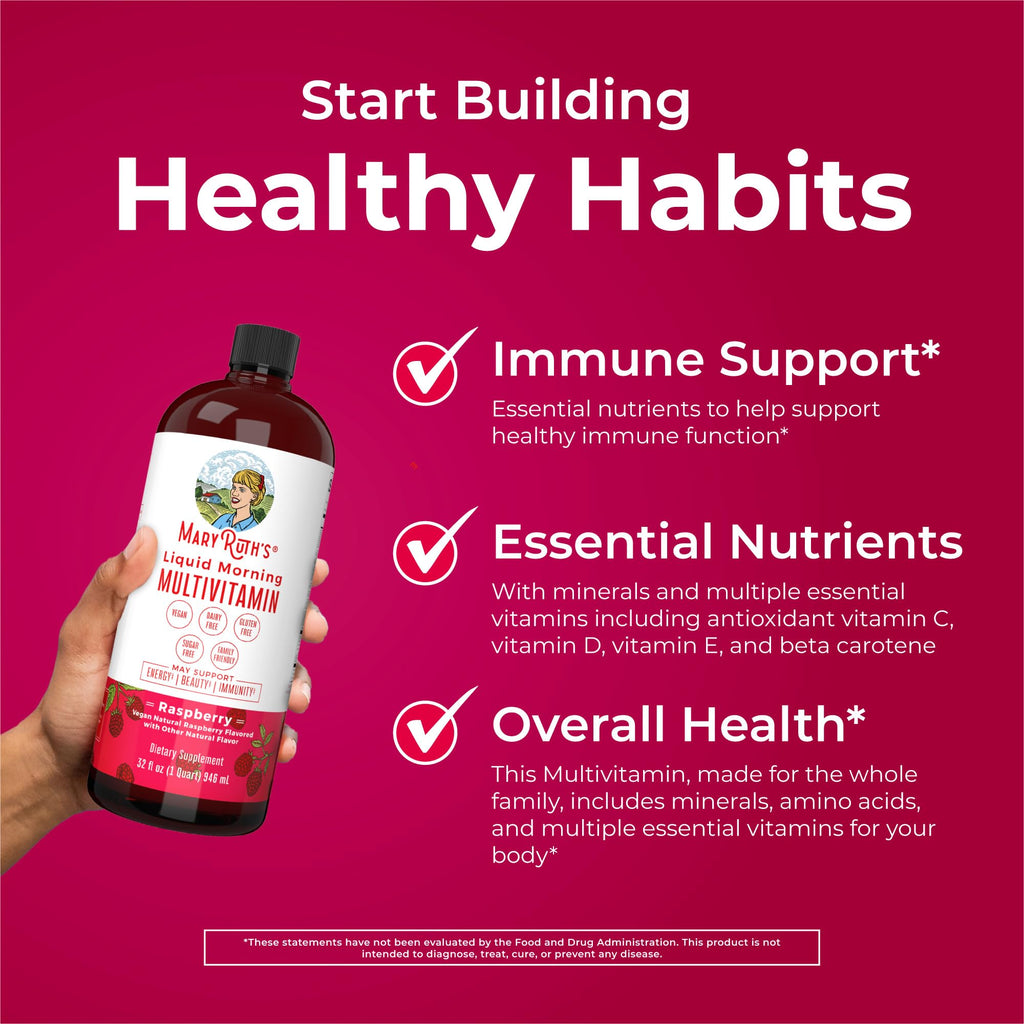 Liquid Daily Multivitamin | Women Men & Kids | Vegan Non-GMO | 32 Servings