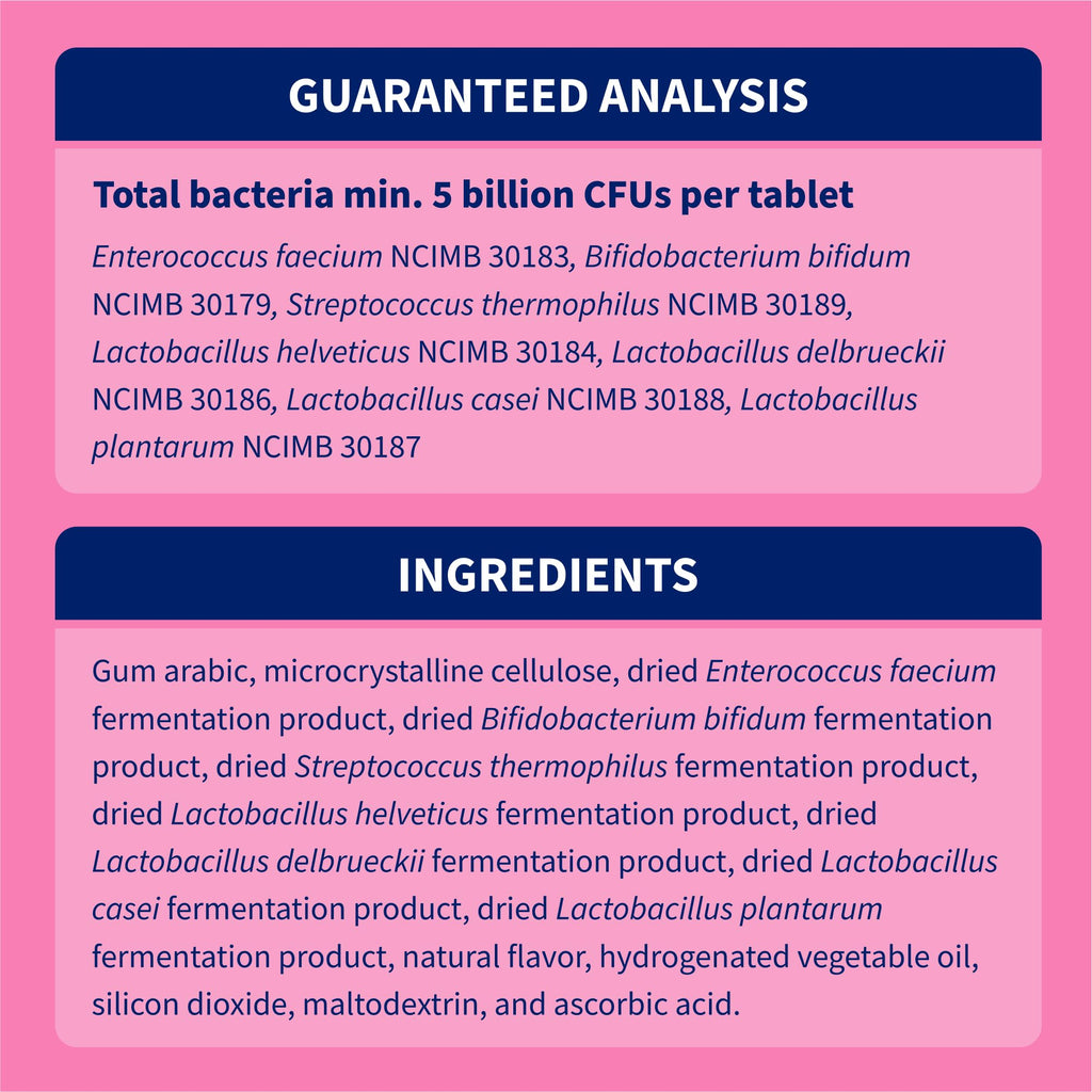 Multi-Strain Probiotic Chewable Tablets for Dogs – 60ct