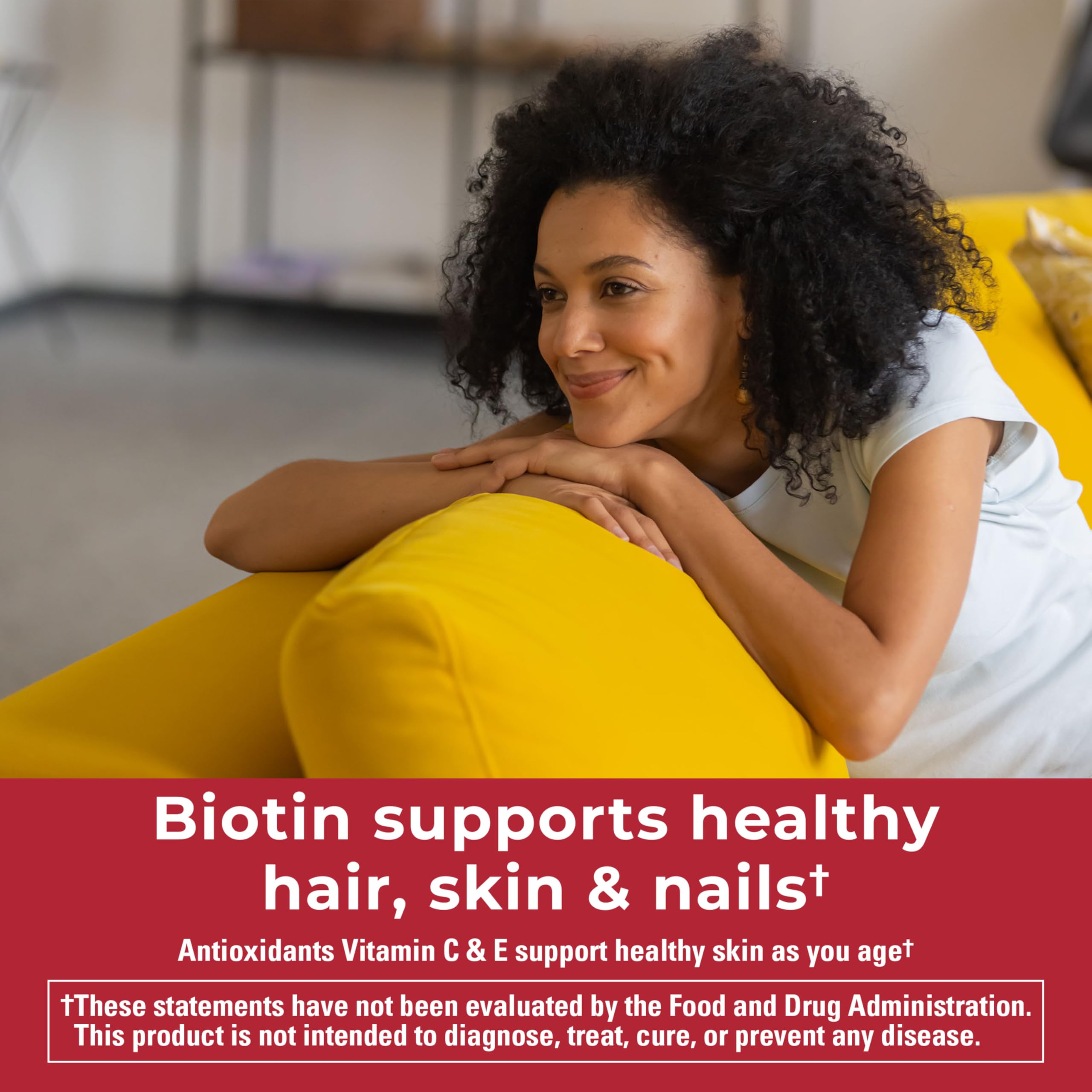 Hair Skin Nails Gummies Biotin 2500mcg Sugar Free 120 Count