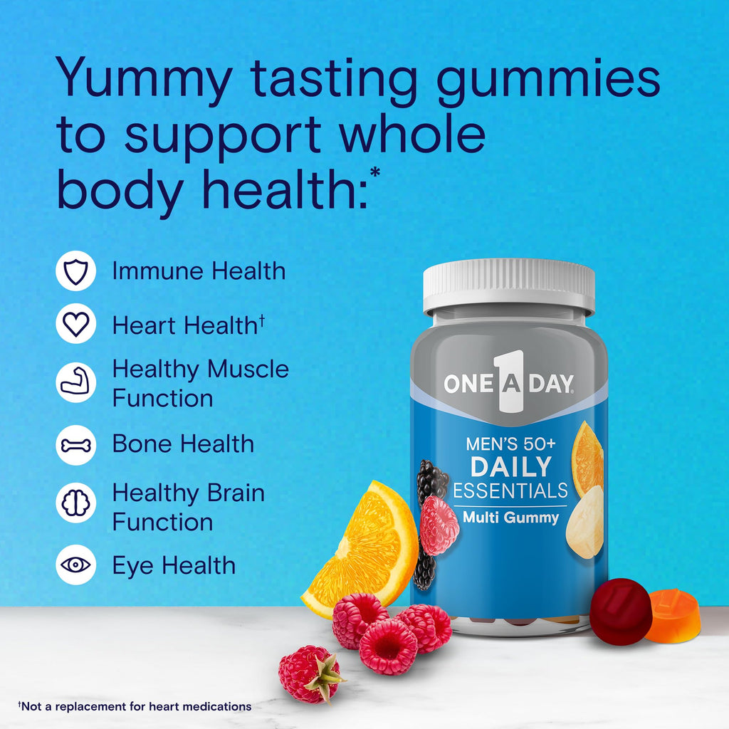 Men’s 50+ Multivitamin Gummies Daily Essentials 120 Count