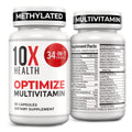 Men's Methylated Multivitamin – 34-in-1, B12, 5-MTHF, NAC, Methyl B Complex, 90 Capsules