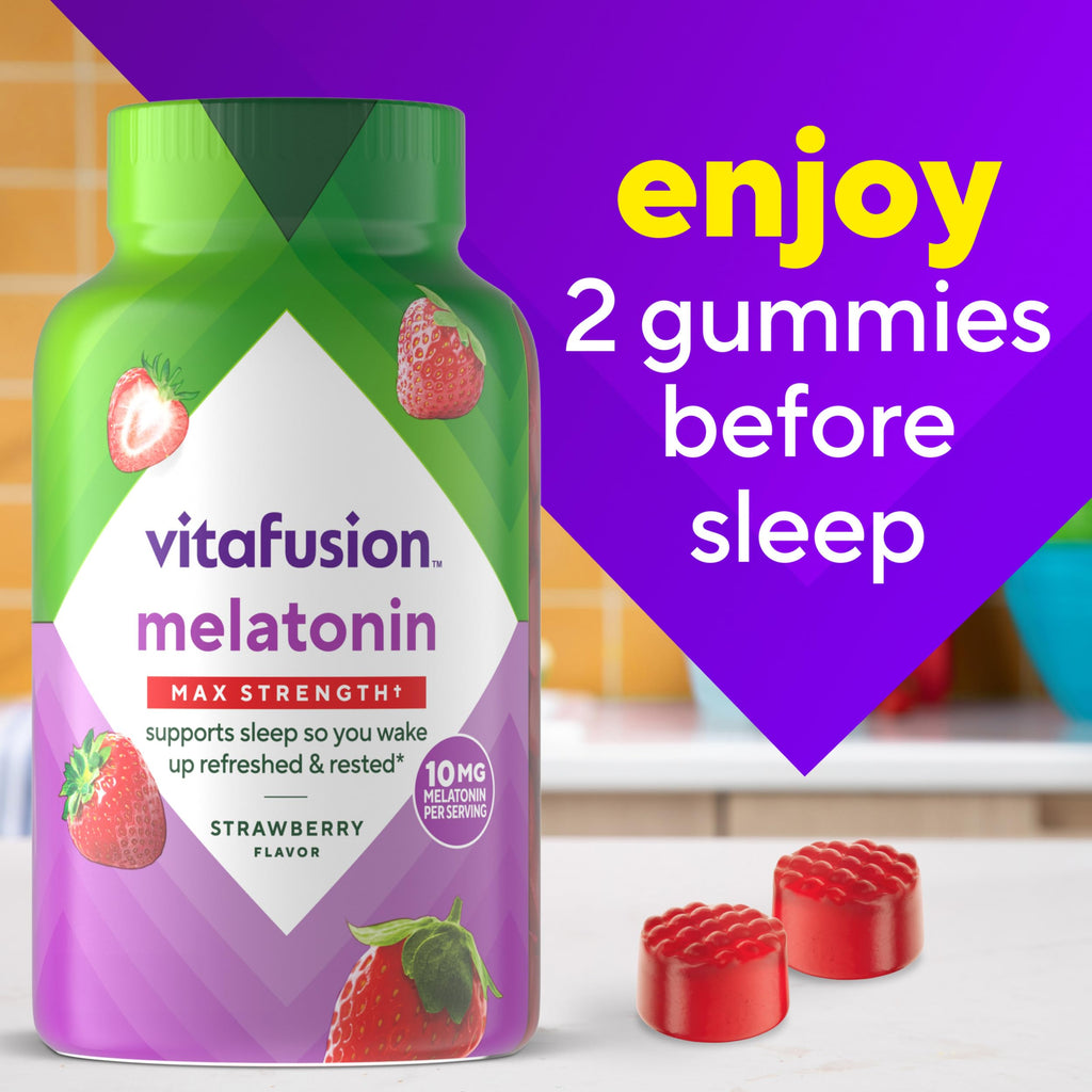 Melatonin Gummies 10mg Max Strength – Sleep Support, 100 Count