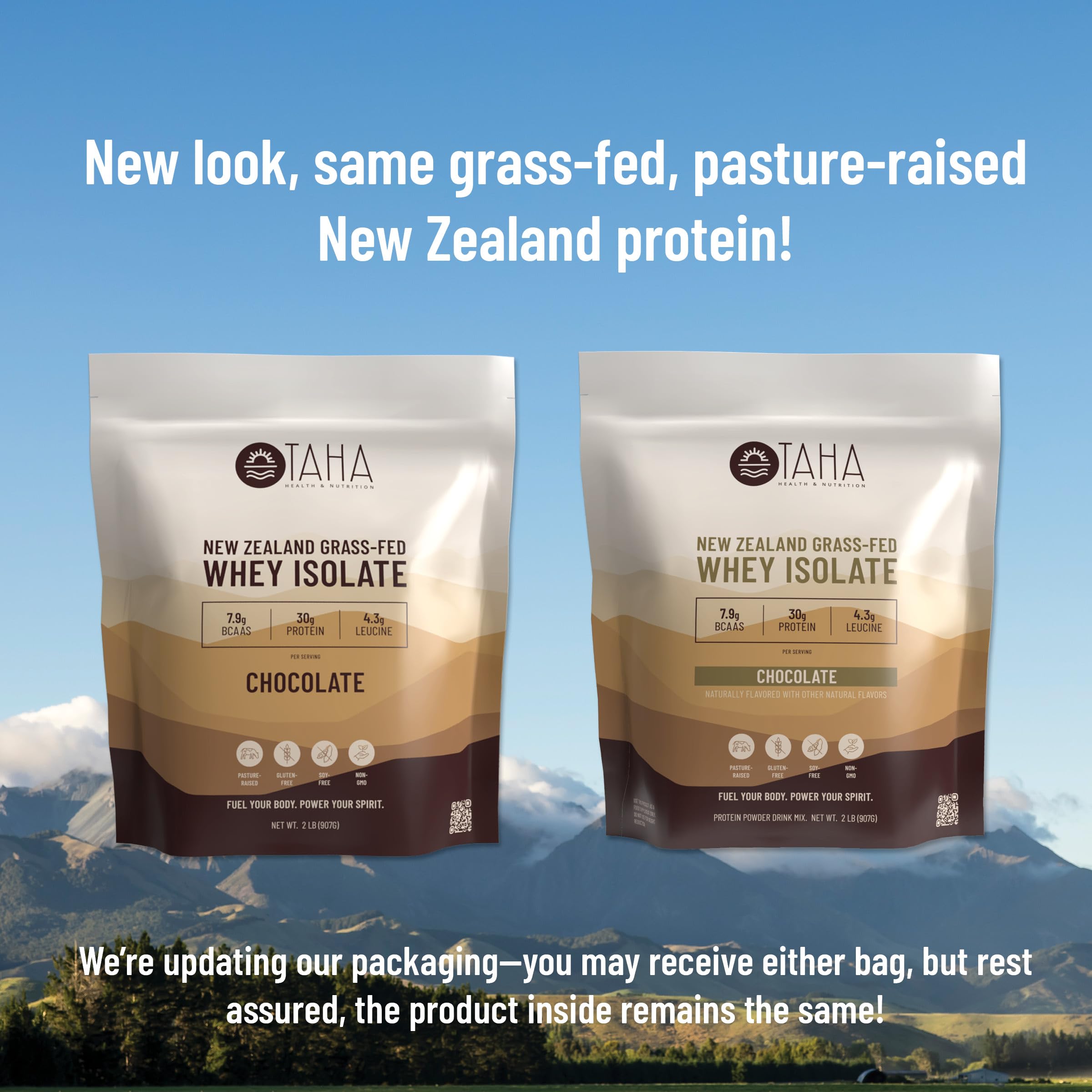 Chocolate Whey Protein Isolate 30g Grass-Fed 2lb